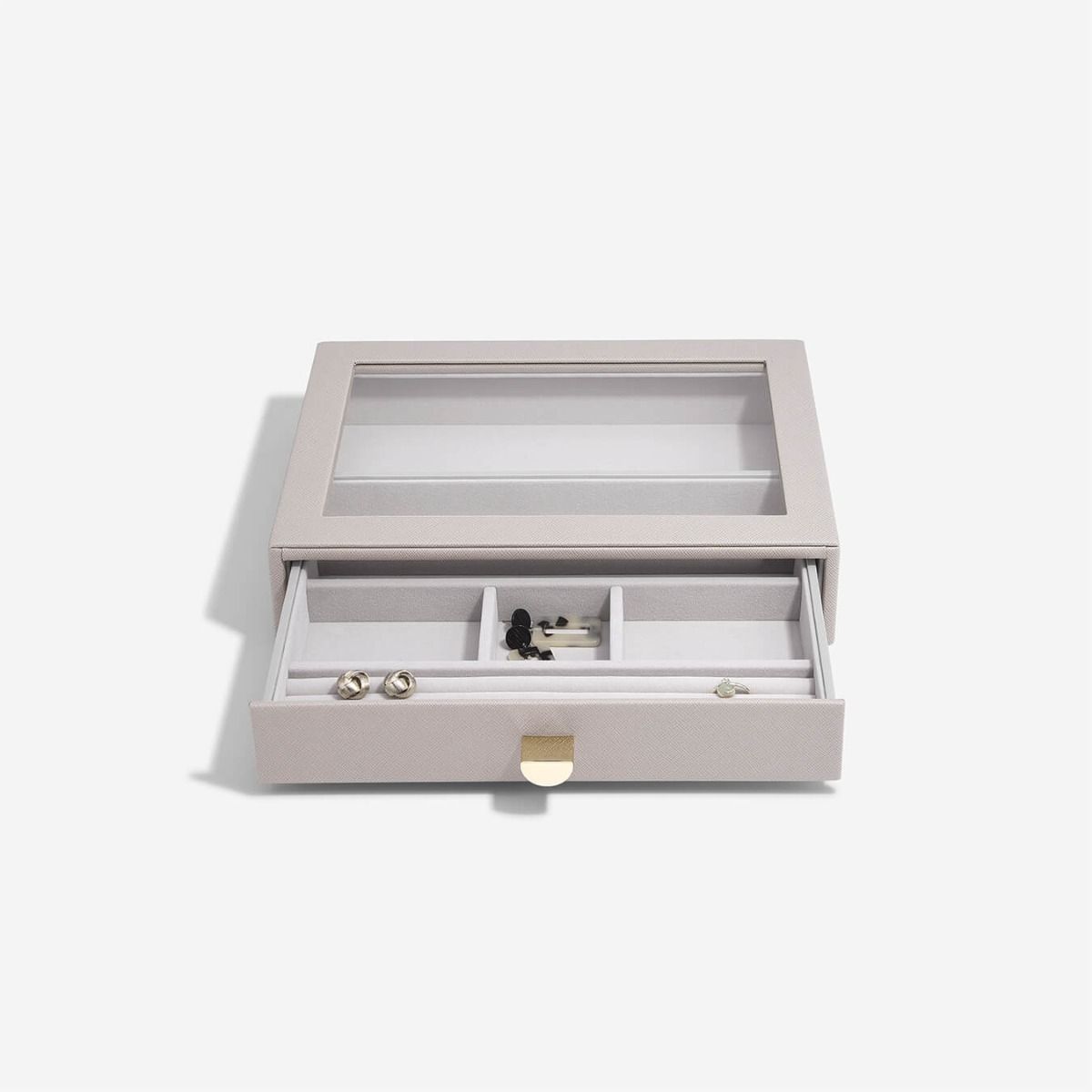 Elegant Classic Jewelry Box with Display Drawer - Perfect for Organizing Necklaces, Rings & Earrings - Ideal for Gift, Home Decor & Travel Storage