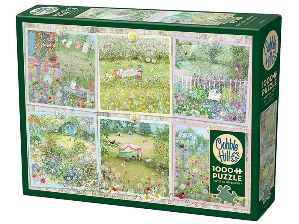Cobble Hill 1000 Piece Jigsaw Puzzle - Cottage Gardens Landscape - Challenging Adult Puzzle for Relaxation & Home Decor