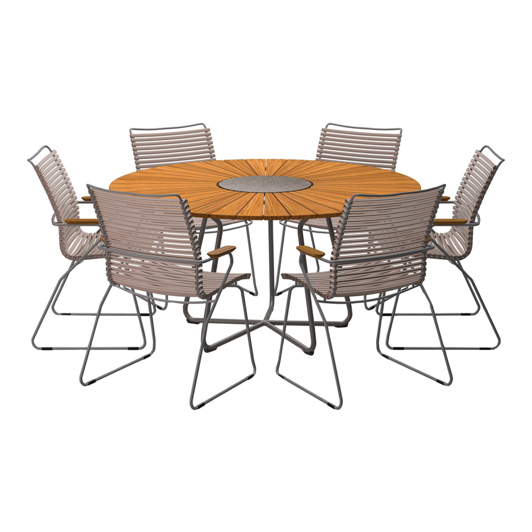 Premium Round Outdoor Patio Table - Durable Weather-Resistant Garden Dining Set for Backyard, Deck, Poolside & BBQ Gatherings