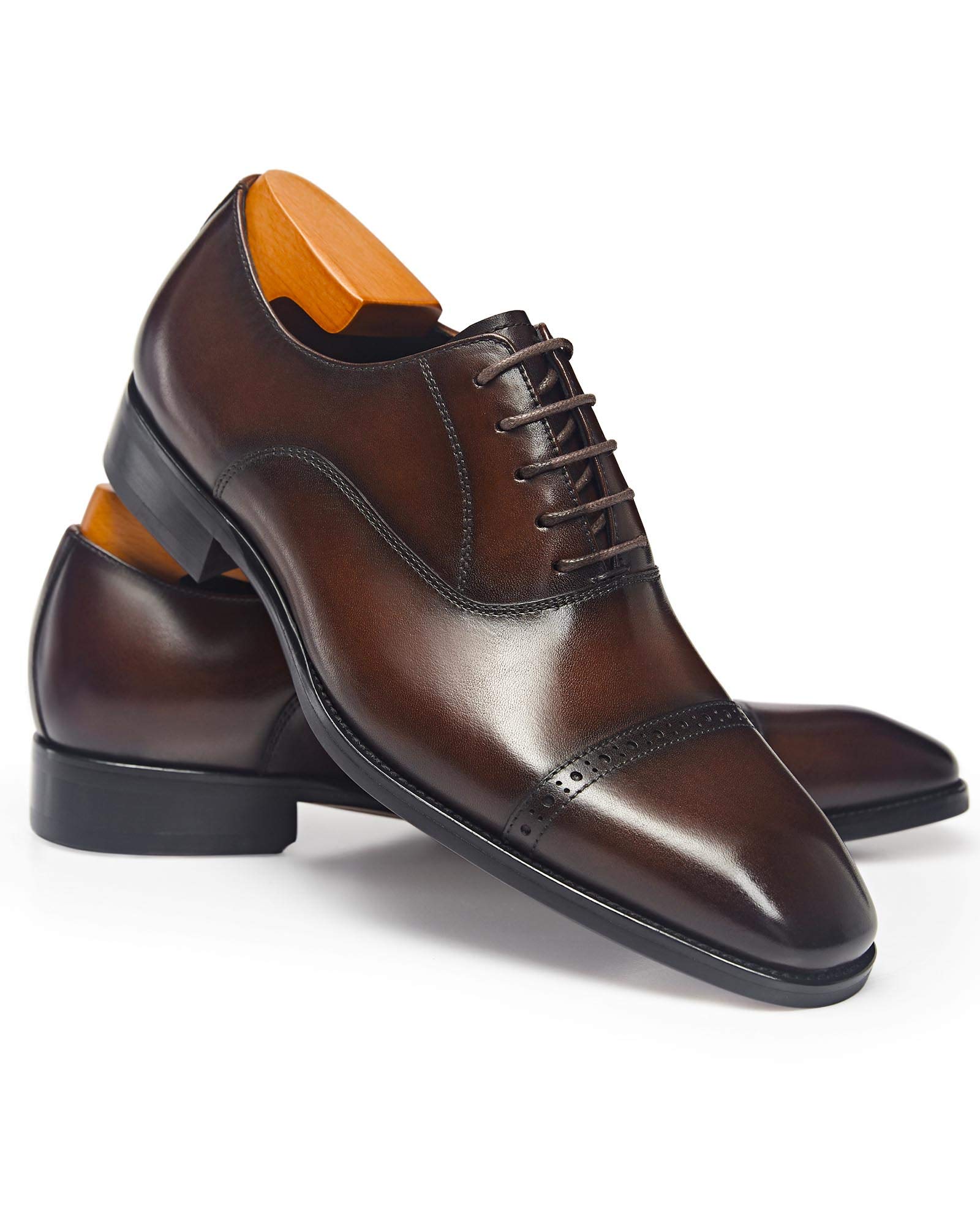 Men's Oxford Formal Dress Shoes - Genuine Leather Comfortable Business Shoes for Office, Wedding & Special Occasions