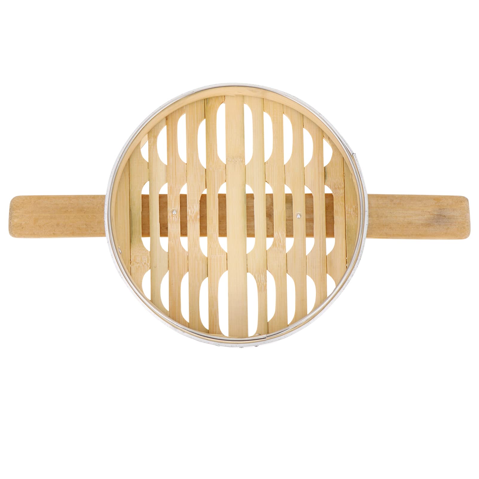 DOITOOL Handmade Bamboo Steamer Basket with Handle - Traditional Chinese Dim Sum Dumpling & Bao Bun Steamer for Rice, Vegetables, Meat, Fish - Perfect for Asian Cooking, Meal Prep & Healthy Eating