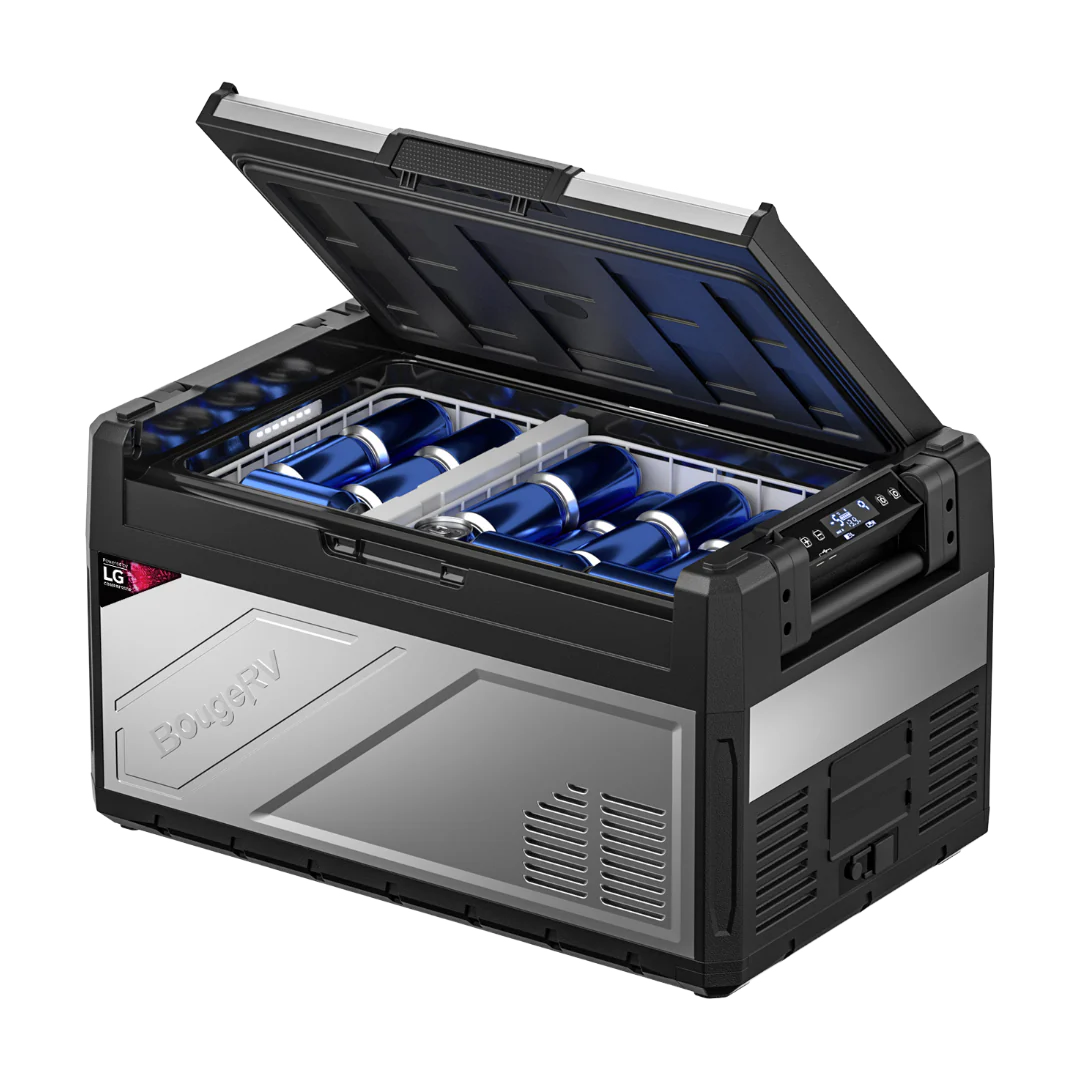 BougeRV Rocky 41QT 12V Dual Zone Portable Car Refrigerator Freezer - Perfect for Camping, Road Trips & Outdoor Adventures
