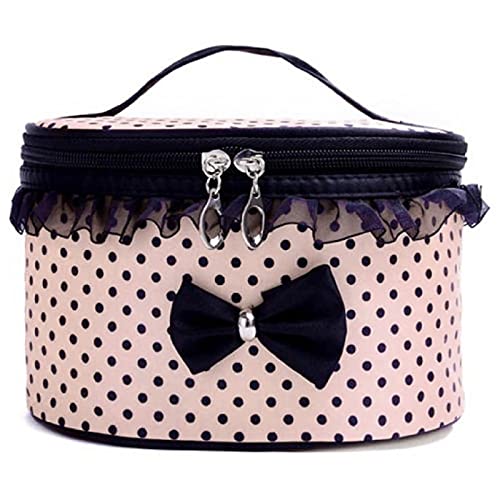 Rose Gold Makeup Bag - Travel Cosmetic Organizer for Brushes & Toiletry