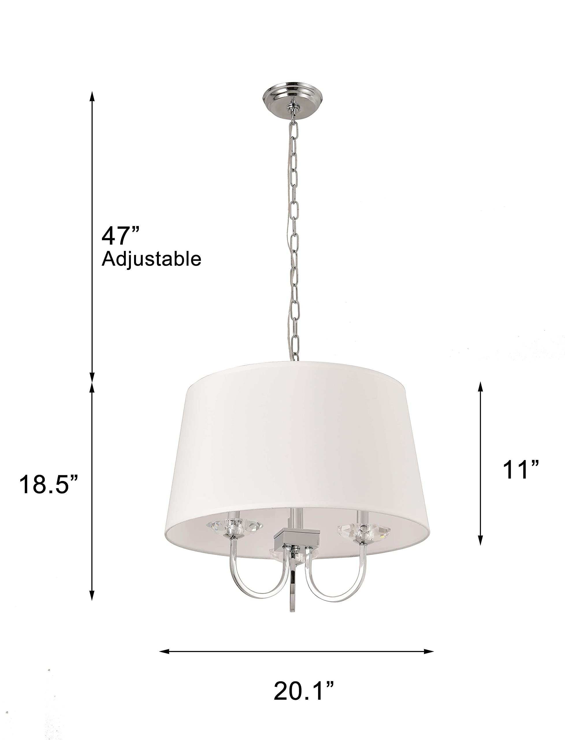 Pasargad Home Azure Collection Modern Metal & Glass Chandelier Lights - Elegant Dining Room & Living Room Ceiling Lighting Fixture for Home Decor