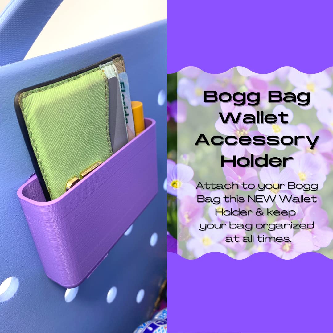 FRESHe BAGLETS - Waterproof Wallet Holder Organizer Charm for Bogg Bags | Secure & Stylish Accessory | Fits Inside Tote | Multiple Colors (Purple) | Perfect for Beach, Pool & Travel Essentials