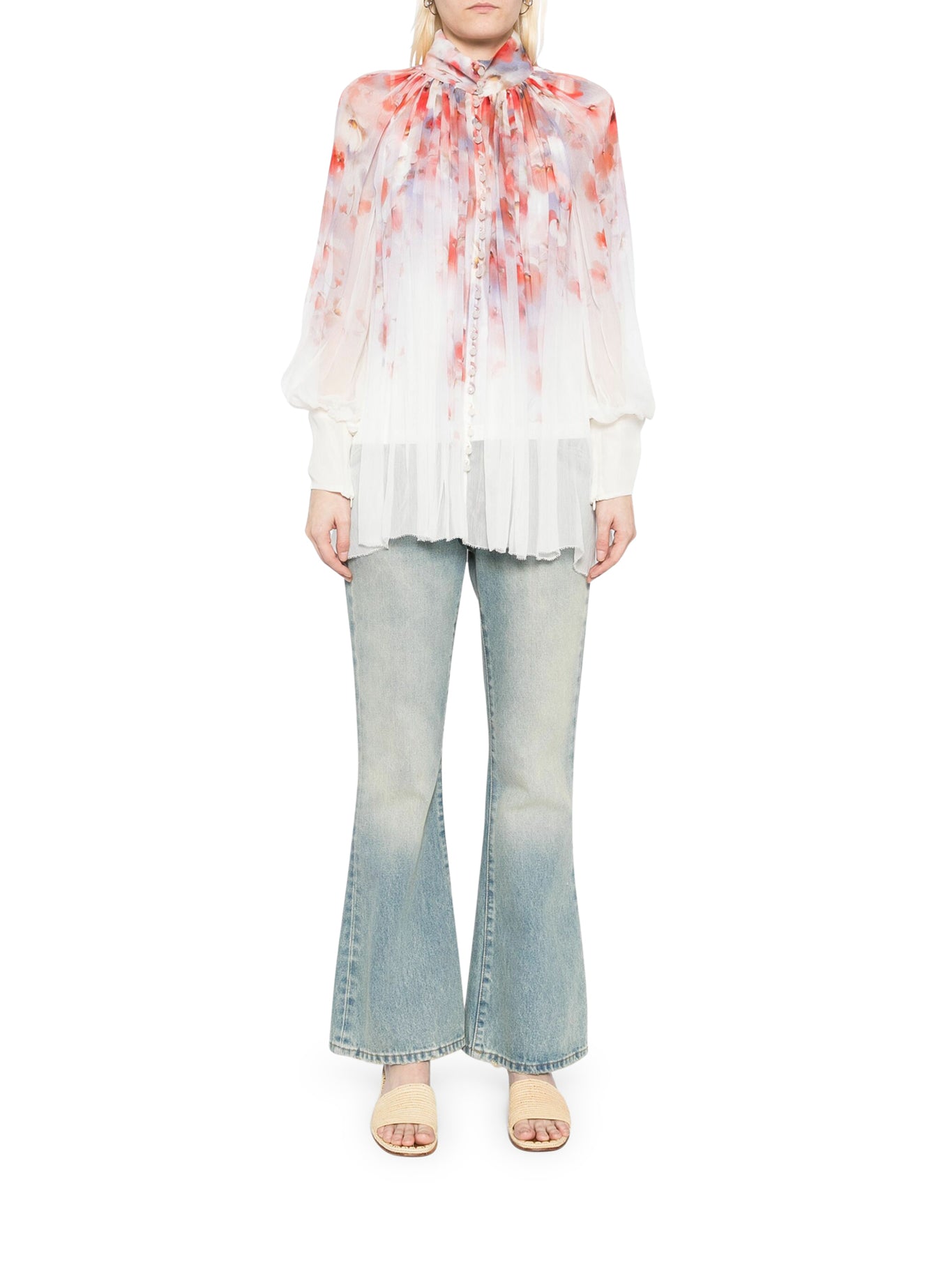 Floral Print Blouse for Women - Elegant Flowy Tops with V-Neck & Short Sleeves - Perfect for Spring Summer, Office Wear & Casual Outfits