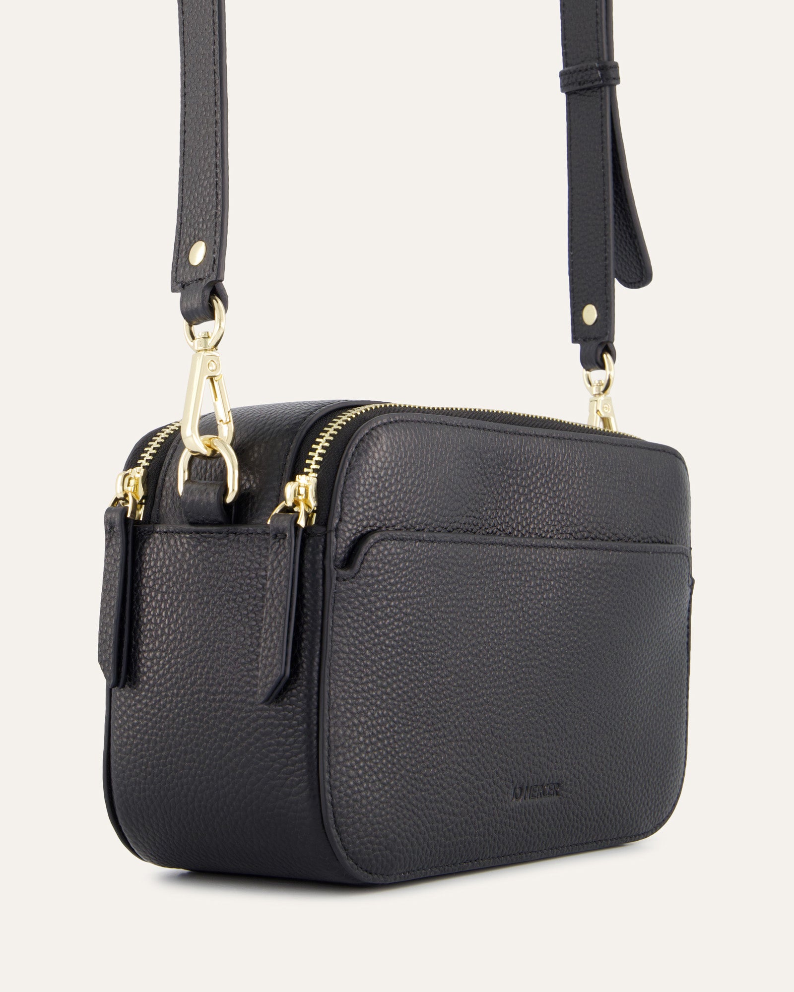 Phoebe Black Leather Crossbody Bag for Women - Stylish & Durable Everyday Purse for Work, Travel & Shopping