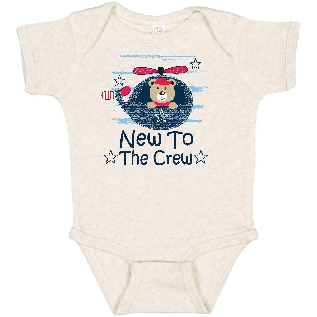 Inktastic New to The Crew Baby Boy Bodysuit - Soft Cotton Onesie for Newborns & Infants - Perfect for Baby Showers, Birth Announcements & Family Photos