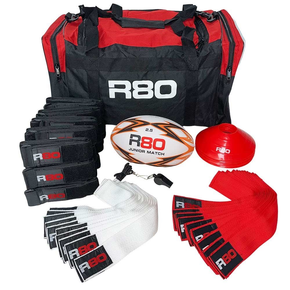 R80 Junior Rippa Rugby Game Sets for 15 Player Teams - Perfect for Youth Rugby Training, School Sports & Team Building Activities