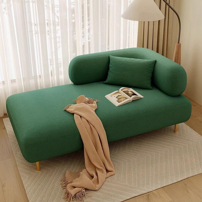 Luxury Padded Self-Supporting Chaise Lounge Loveseat - Comfortable Modern Sofa for Living Room, Bedroom & Patio Relaxation