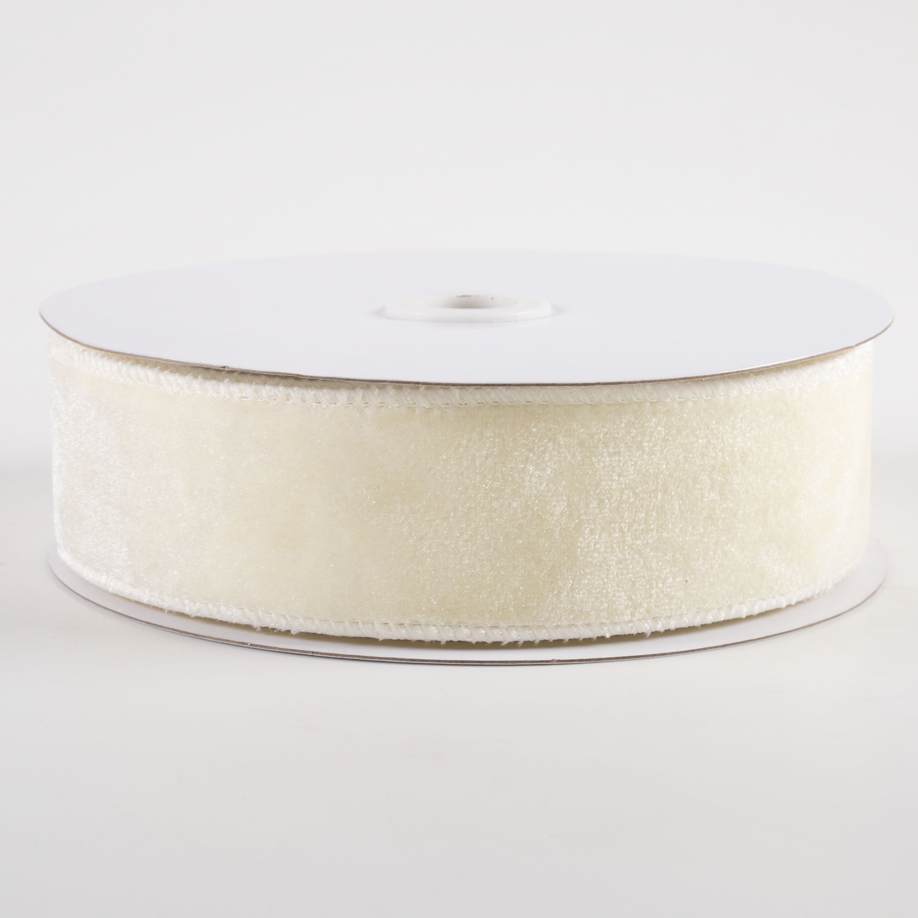 1.5 Inch Deluxe Velvet Satin Backing Ribbon - Cream Color (10 Yards) for Gift Wrapping, Wedding Decorations, DIY Crafts and Hair Accessories
