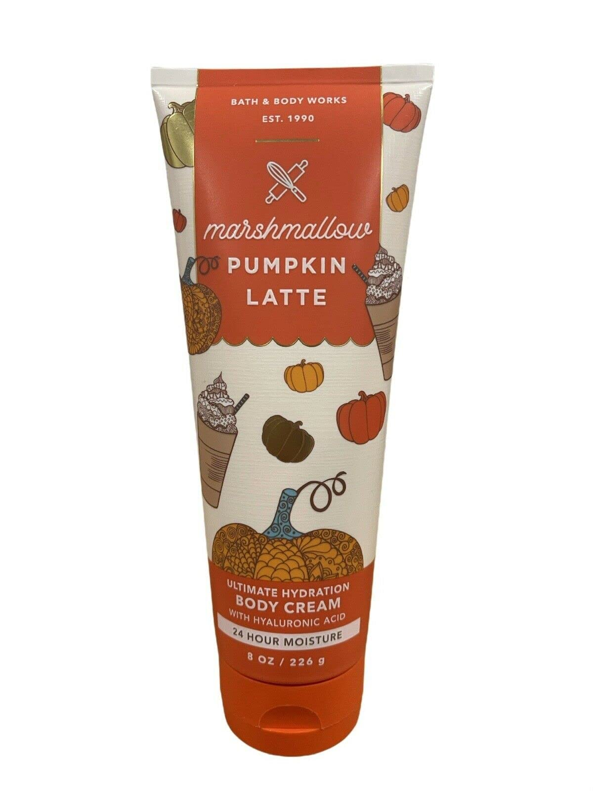 Bath & Body Works Ultra Shea Body Cream 8oz - Marshmallow Pumpkin Latte Scent | Deep Moisturizing Hand & Body Lotion for Dry Skin | Perfect for Fall & Winter Hydration, Gift Sets & Self-Care Routine