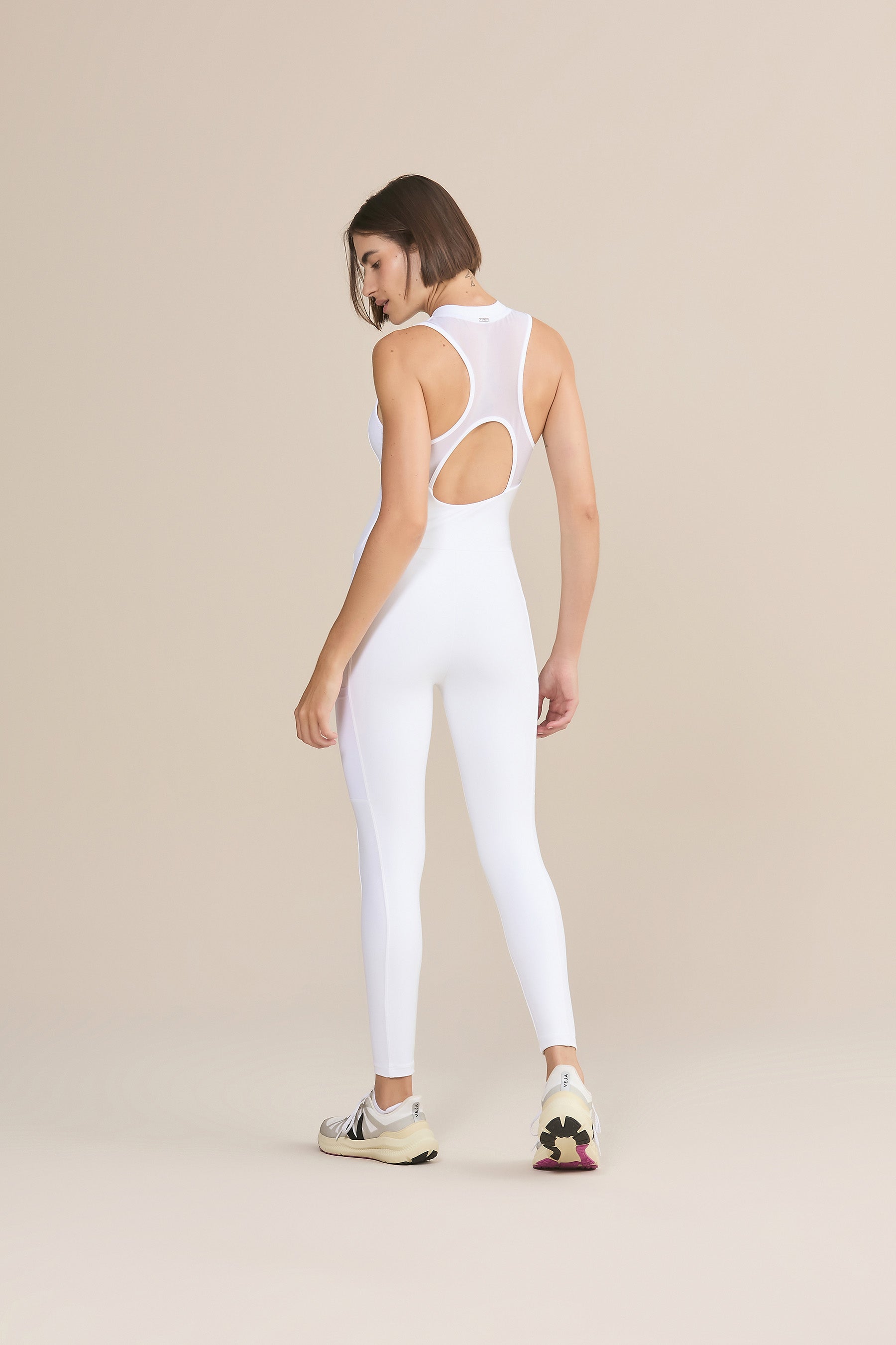 Upfit Tule Power White Jumpsuit for Women - Stylish Comfortable Romper with Pockets - Perfect for Summer Outfits, Beach Vacations & Casual Wear