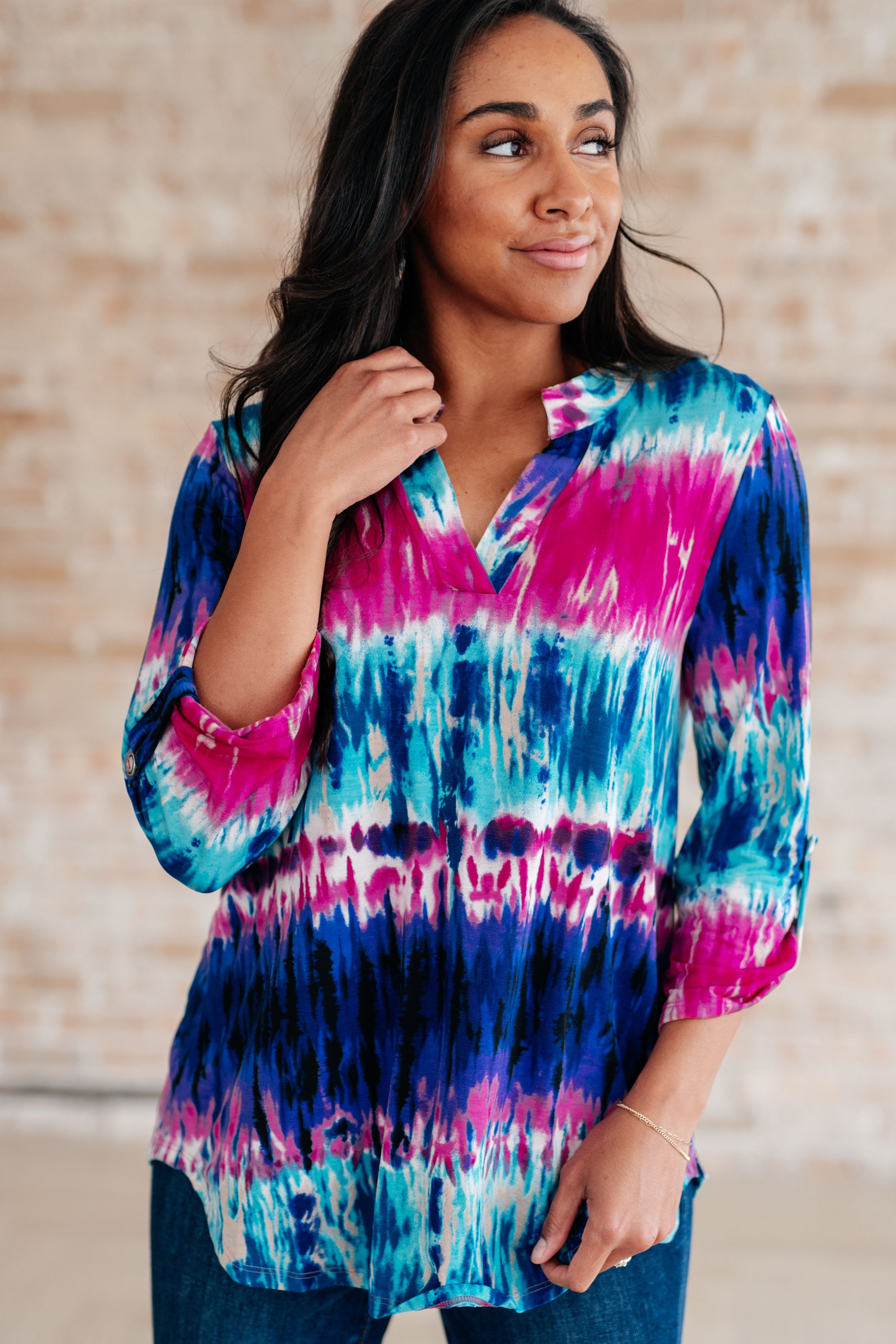 Lizzy Tie Dye Women's Tops - Trendy Casual & Festival Wear for Summer Outfits, Beach Days & Music Events