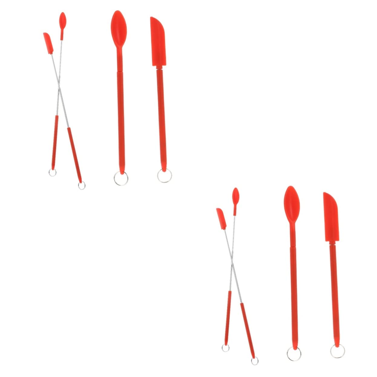 FOMIYES 2-Pack Silicone Makeup Spatulas - Foundation & Wax Scraper, Small Beauty Spatula for Creams, Body Wax, Cheese Spreading - Multi-Purpose Kitchen & Cosmetic Tool for Precise Application