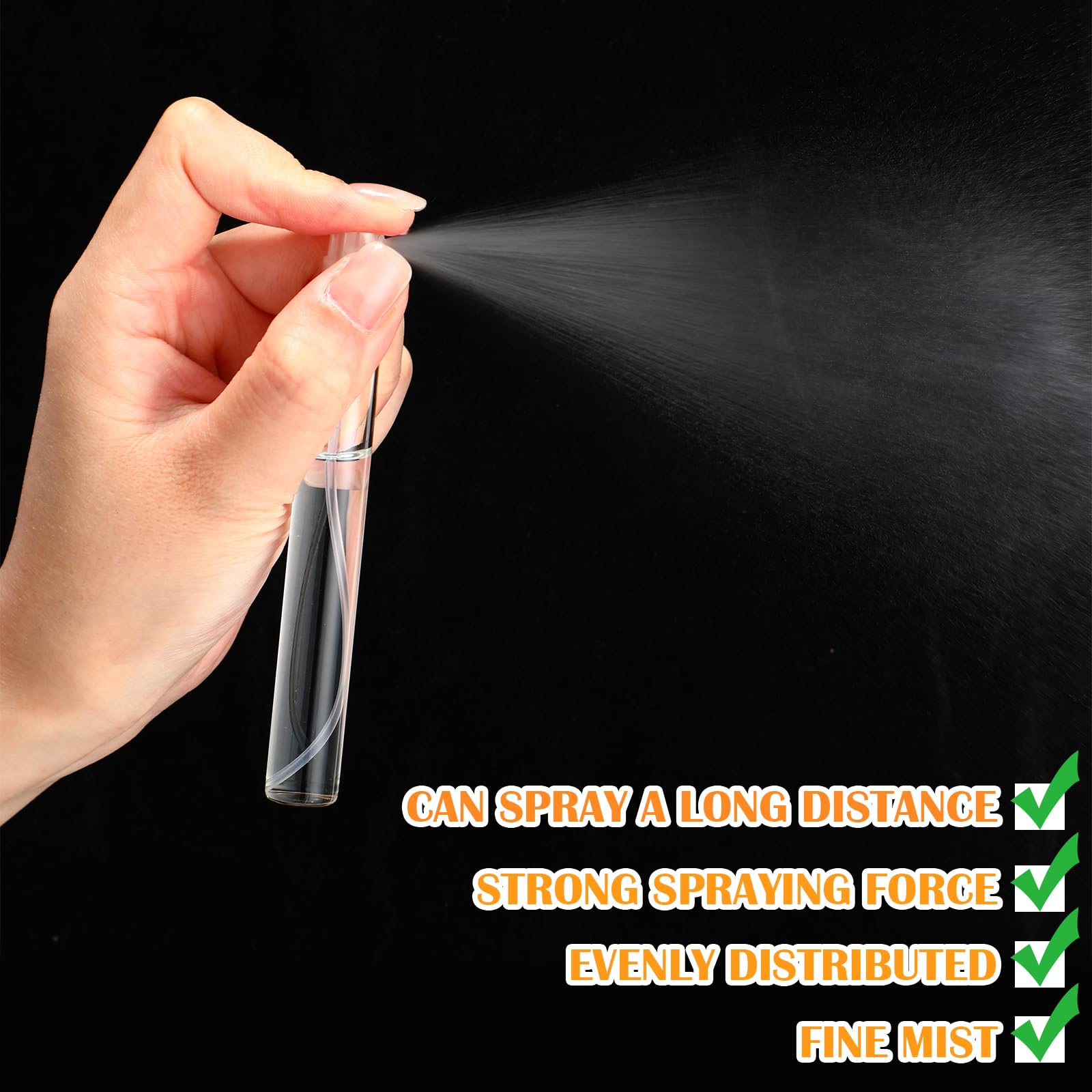 Tanlade 300 Pcs Mini Spray Bottles - 5ml & 10ml Clear Refillable Glass Perfume Bottles for Travel, Fragrance Samples & Essential Oils | Portable Atomizer, Pocket-Sized Dispenser for Perfume, Cologne & Aromatherapy