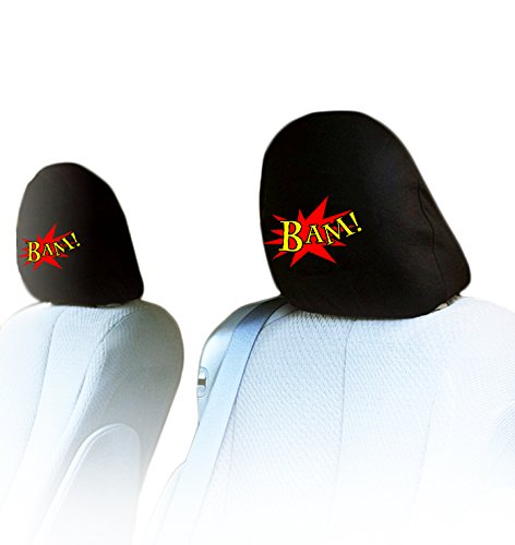Universal Interchangeable Car Seat Headrest Covers - Soft & Breathable Pair for Cars, Vans, Trucks | Easy Installation & Machine Washable | Perfect for Road Trips, Commuting & Family Travel