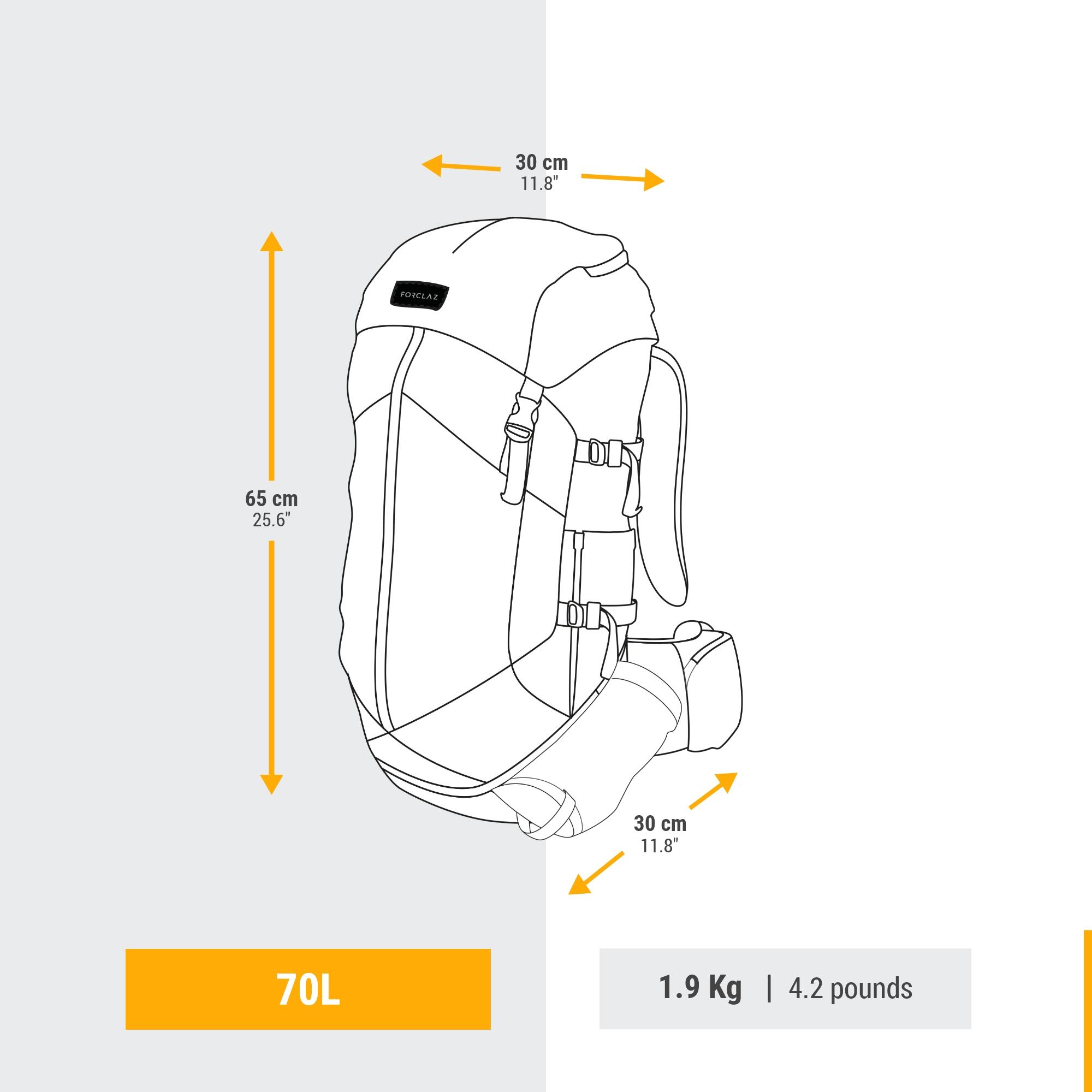 Simond MT100 Easyfit 70L Men's Hiking Backpack - Lightweight Trekking & Camping Gear for Outdoor Adventures