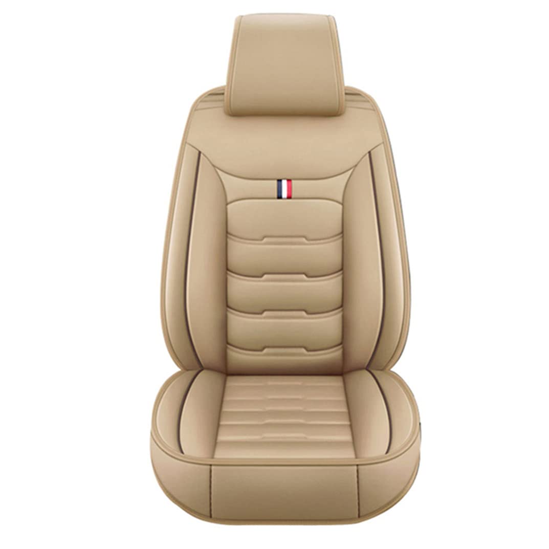 Premium Leather Car Seat Covers for Pontiac Trans Am 1996-2002 - 5-Piece Full Set, Waterproof & Breathable, Airbag Compatible Beige Seat Protectors - Perfect for Road Trips, Daily Commutes & Car Interior Protection