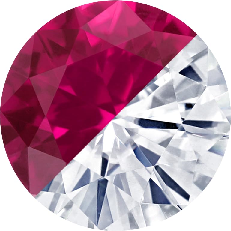 Created Ruby - White Moissanite
