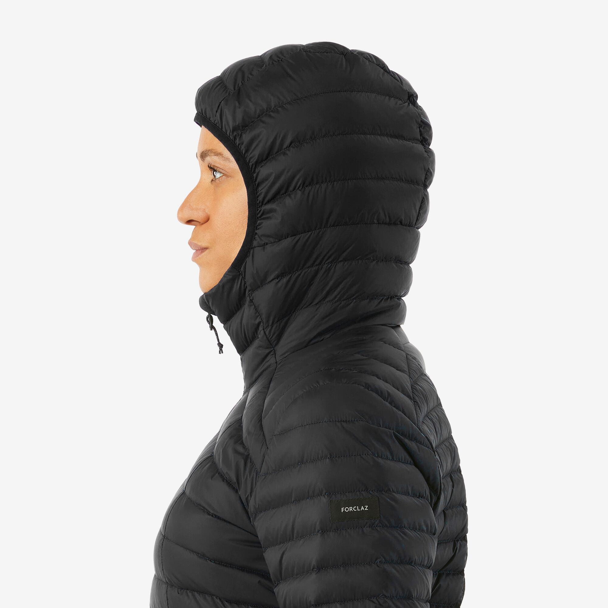 Forclaz Women's MT100 Hooded Down Puffer Jacket - Lightweight Warm Winter Coat for Hiking, Skiing & Outdoor Activities