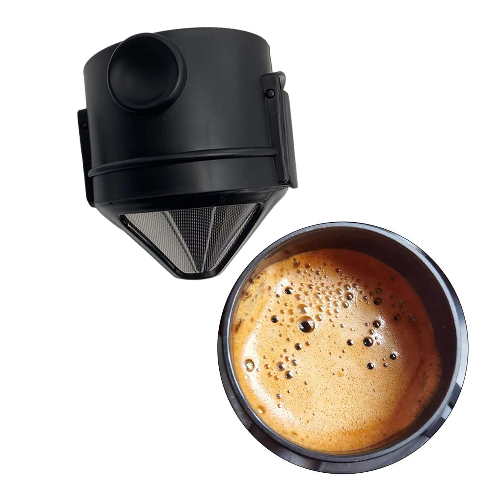 Stainless Steel Reusable Pour Over Coffee Filter - Portable Collapsible Dripper Cone for 1-2 Cups | Eco-Friendly Paperless Coffee Maker for Travel, Camping, Office & Backpacking | Perfect for Outdoor Adventures & Daily Brewing