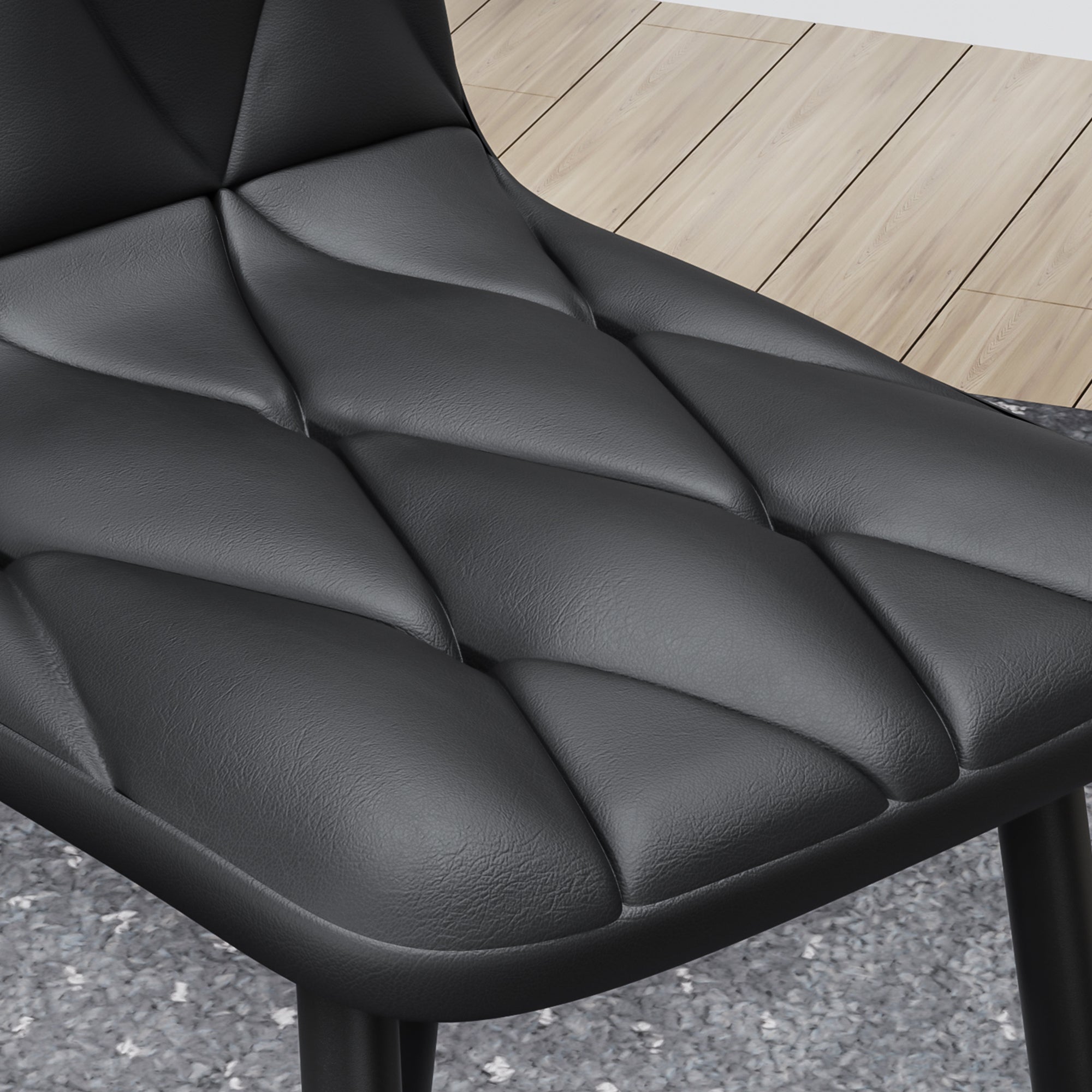 4 Pack Modern PU Upholstered Dining Chairs with Cushioned Seats & Sturdy Metal Legs - Elegant Kitchen & Dining Room Furniture for Home, Restaurant, or Office Use