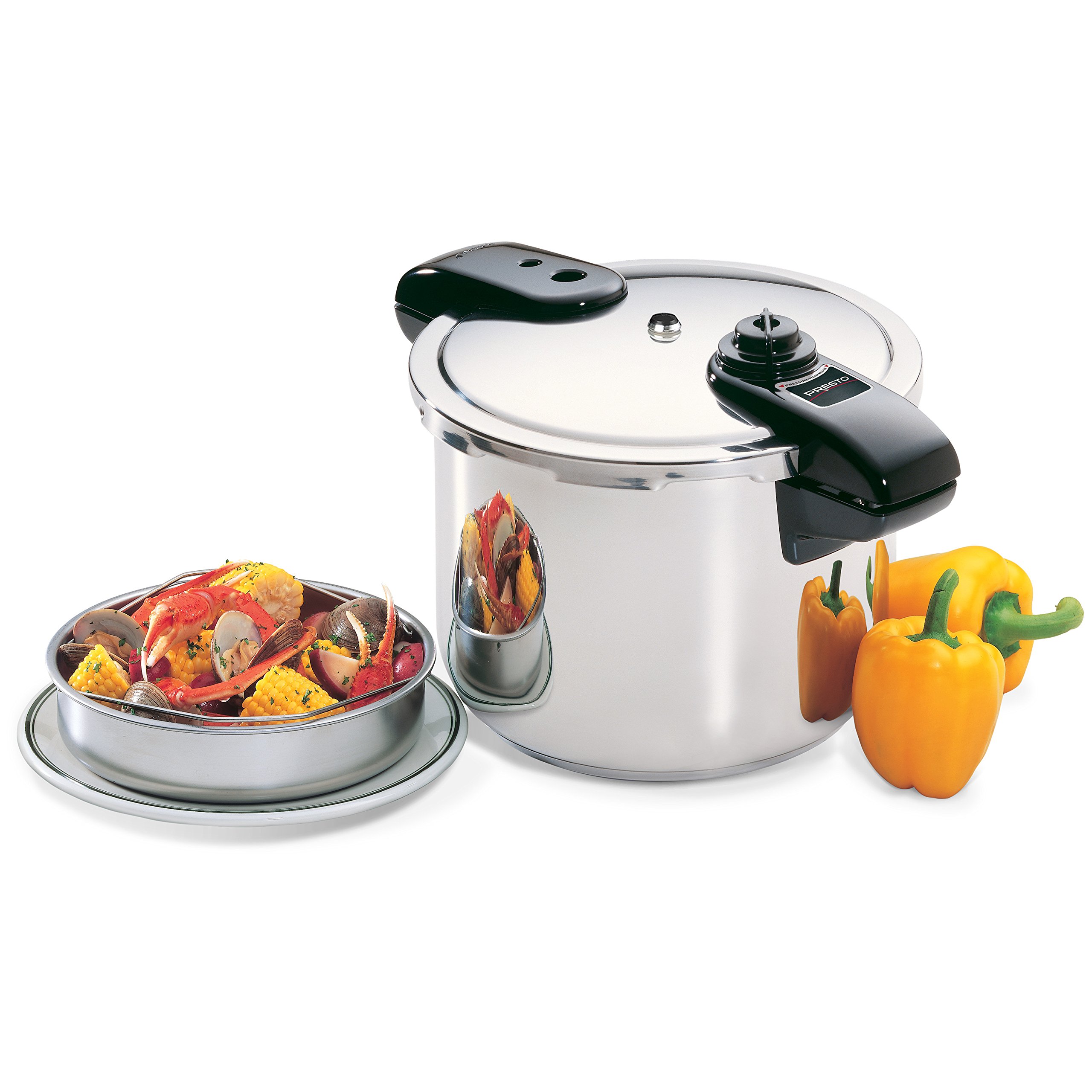 Presto 01370 8-Quart Stainless Steel Pressure Cooker - Fast & Safe Cooking for Soups, Stews & Meals | Perfect for Home Chefs & Meal Prep