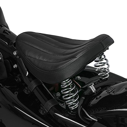 Solo Bobber Spring Seat for Harley Cruiser Classic Custom Motorcycles - Black CB83810 - Comfortable Ride for Long Distance & City Commuting