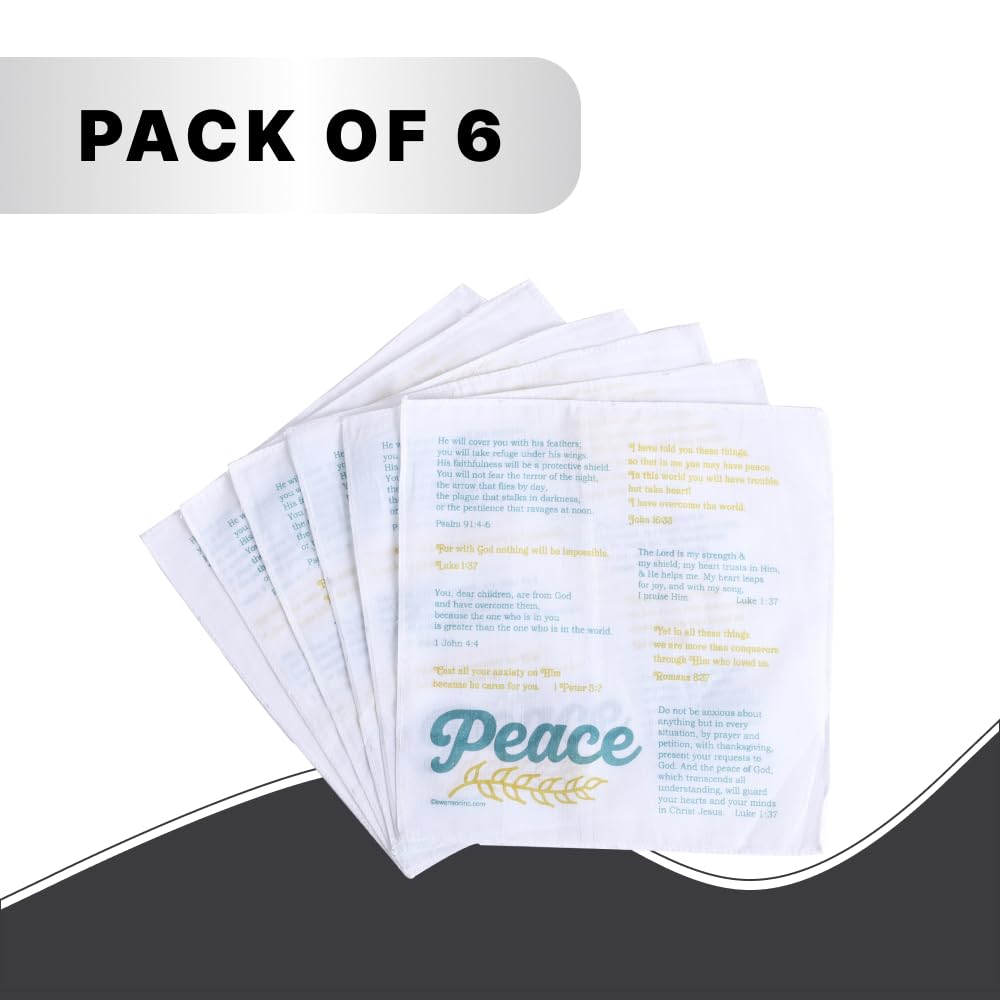 6 Pack 8x8 Inch Anointing Prayer Cloths - Christian Pocket Prayer Cloths for Healing, Blessings & Peace | Perfect for Church Services, Home Worship & Personal Devotion