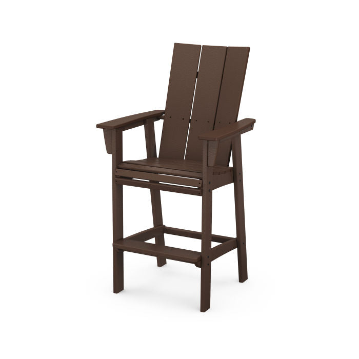 POLYWOOD Modern Curveback Adirondack Bar Chair - Outdoor Patio Furniture, Weather-Resistant Plastic Adirondack Bar Stool for Deck, Poolside & Backyard Relaxation