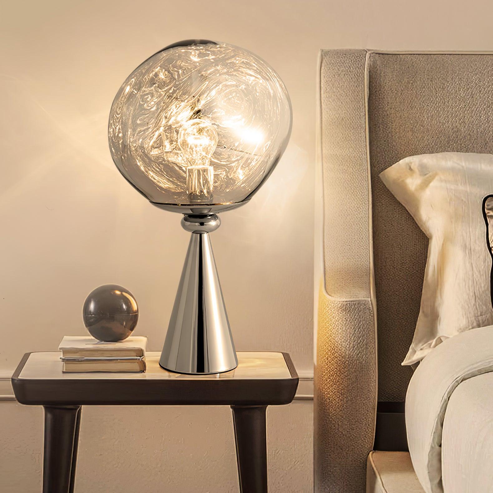 Lava Cone Table Lamp - Modern Volcanic Rock Design LED Night Light for Bedroom, Living Room, and Office Decor - Perfect for Relaxation and Ambient Lighting