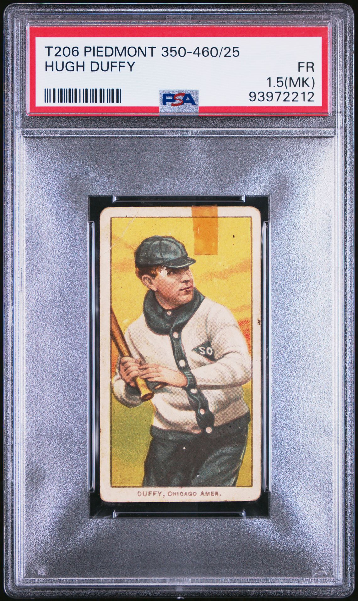 1909 T206 Piedmont Hugh Duffy PSA #93972212 Vintage Baseball Tobacco Card - Perfect for Collectors, Sports Memorabilia Displays & Antique Card Investments