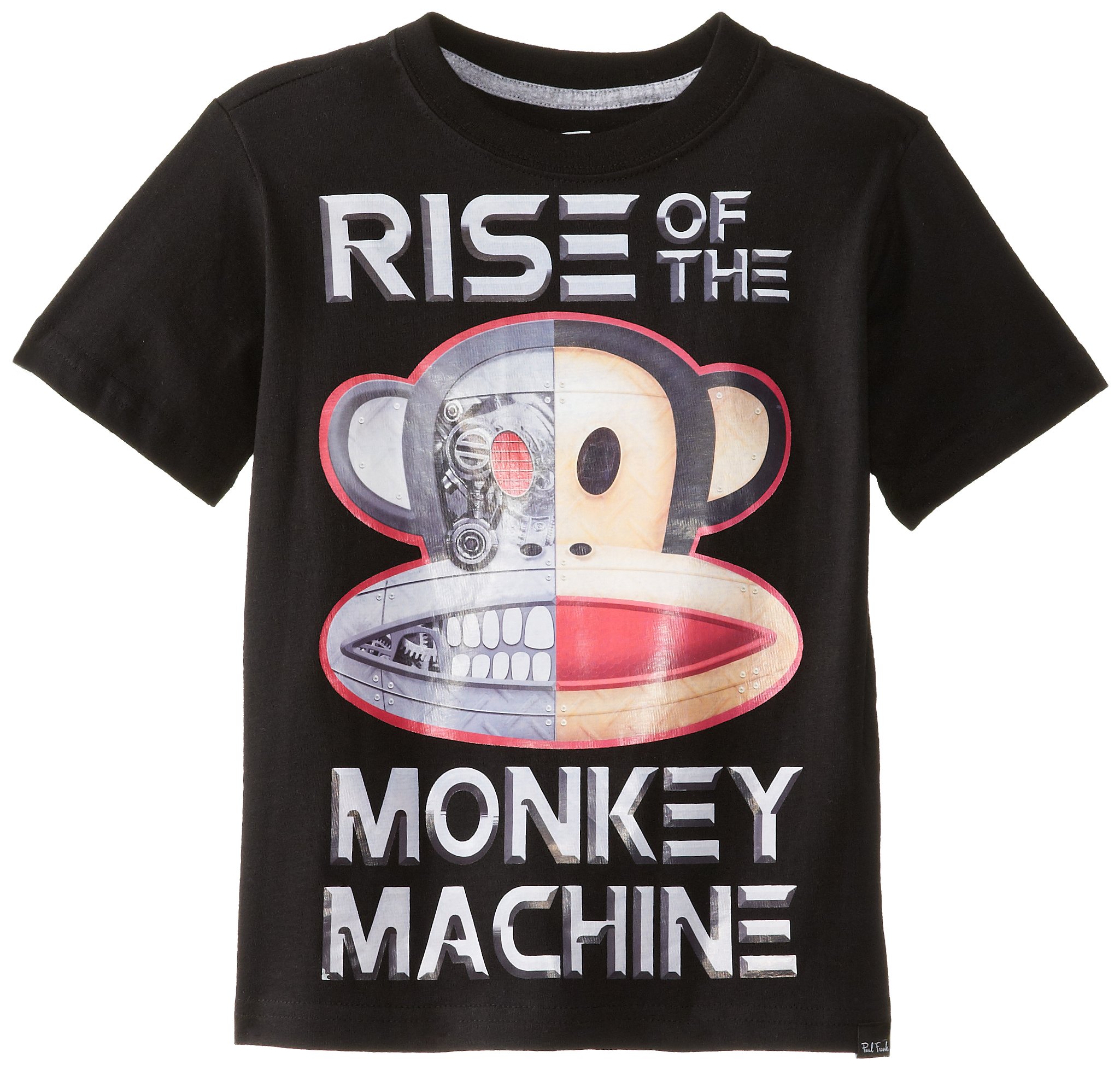 Paul Frank Boys' Monkey Machine Graphic T-Shirt - Cute Cartoon Print Short Sleeve Tee for Kids - Perfect for School, Playdates & Casual Outings