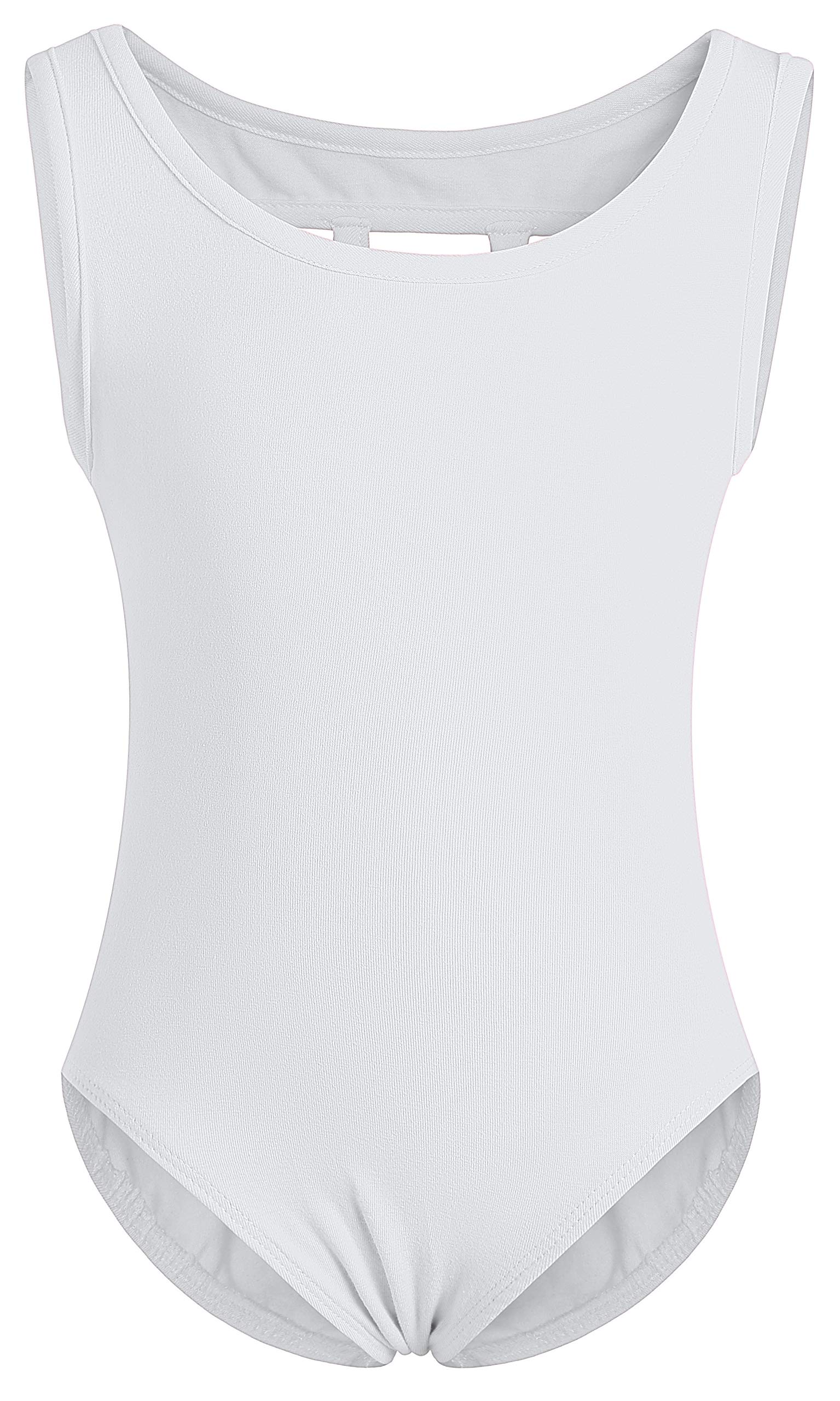 DANSHOW Girls' Tank Dance Leotards with Back M Straps - Comfortable Ballet & Jazz Practice Wear for Kids Dance Classes & Performances