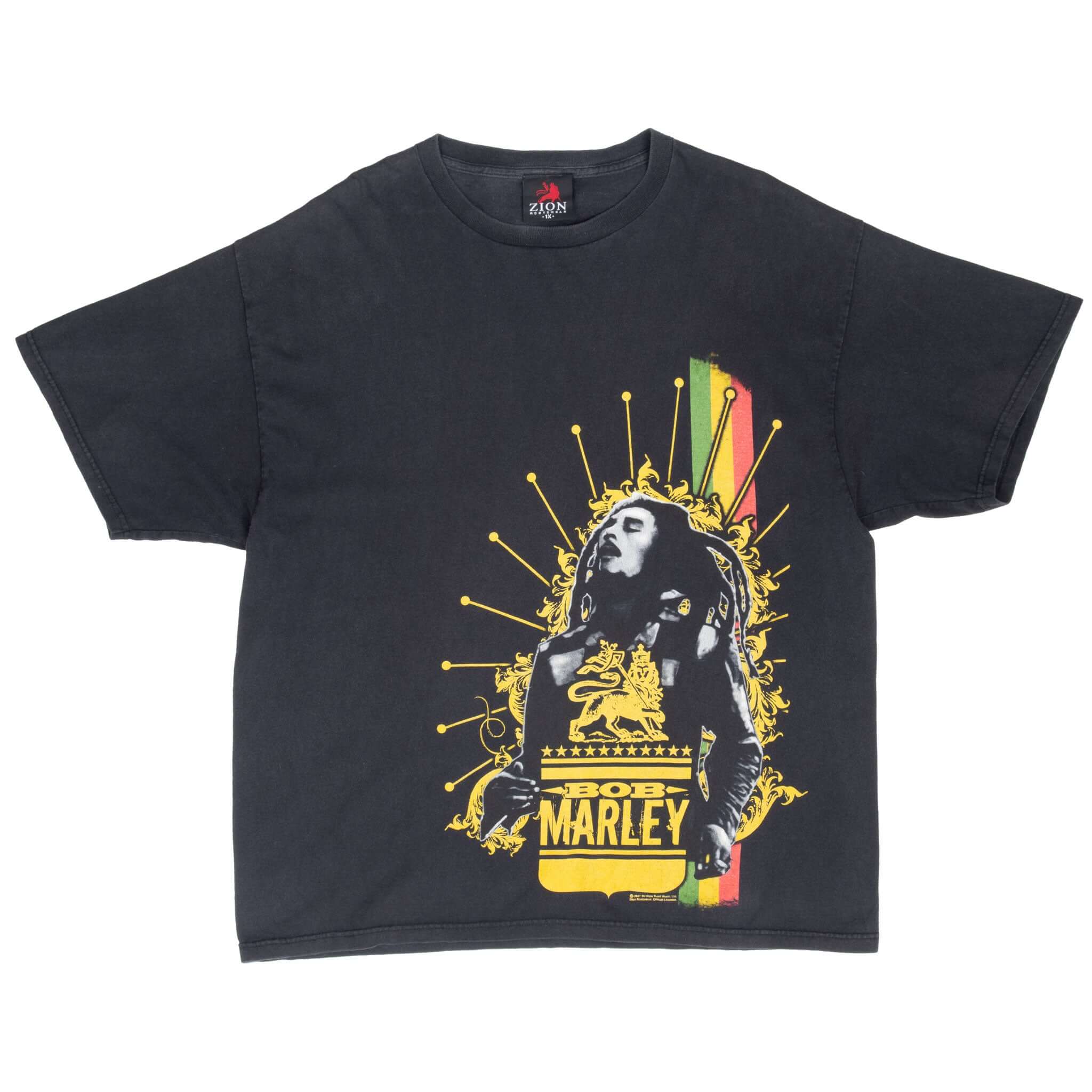 Vintage Bob Marley 2007 Graphic T-Shirt XL - 100% Cotton Made in USA - Retro Music Tee for Concerts & Casual Wear