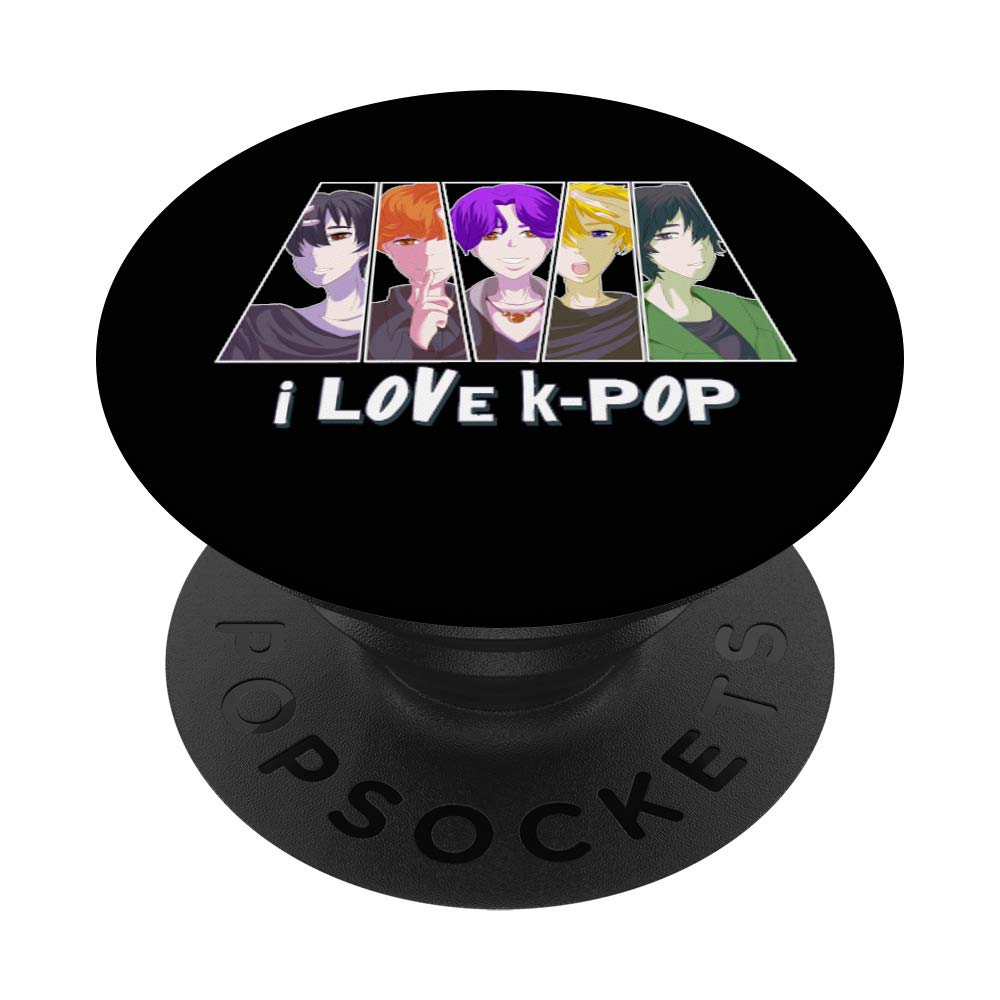 K-Pop Merch - Korean Pop Music Boyband Concert Gift - Swappable PopSockets PopGrip for Phones & Tablets - Perfect for K-Pop Fans, Concerts & Phone Accessories