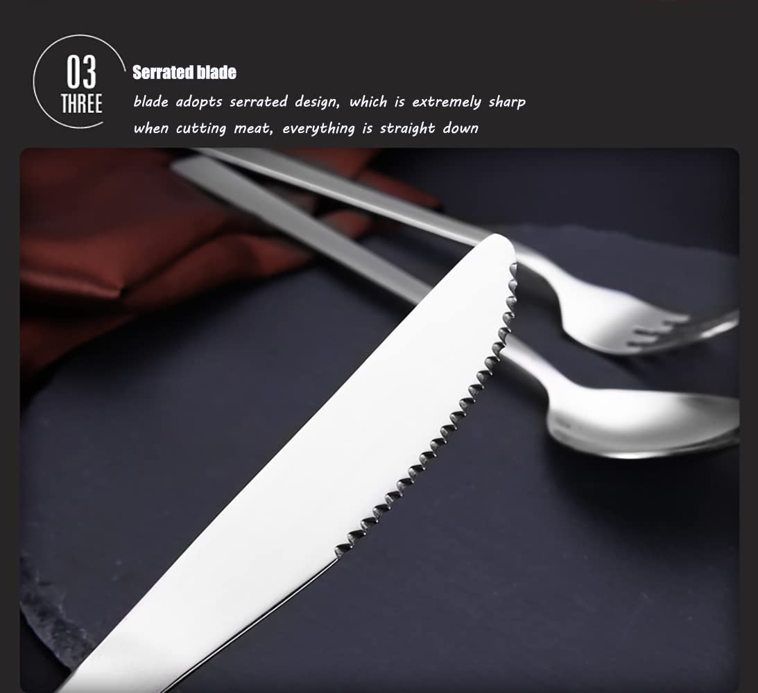 32-Piece Stainless Steel Silverware Set - Service for 8, Mirror Polish Flatware Cutlery Set for Home & Restaurant Use - Dishwasher Safe - Perfect for Dinner Parties, Weddings & Everyday Dining