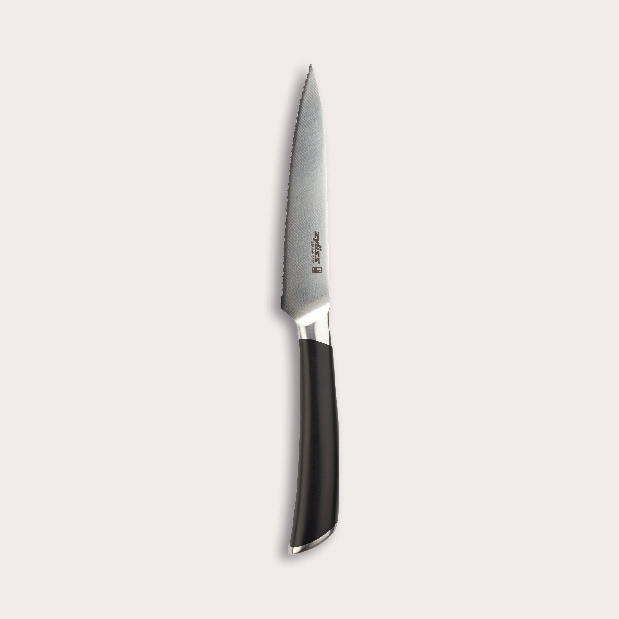 Premium Comfort Pro Serrated Paring Knife 4.5 Inch - Sharp Stainless Steel Blade for Precise Peeling, Slicing & Trimming - Ideal for Fruits, Vegetables & Kitchen Prep