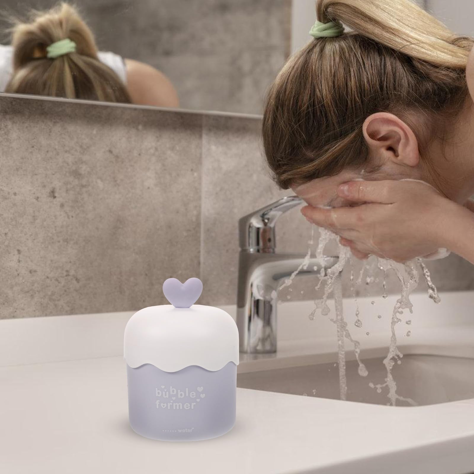 Beavorty Facial Foam Maker - Rich Lather Bubble Foamer Cup for Deep Cleansing | Plastic Skincare Tool for Face Wash | Perfect for Daily Skincare Routine & Spa Days at Home