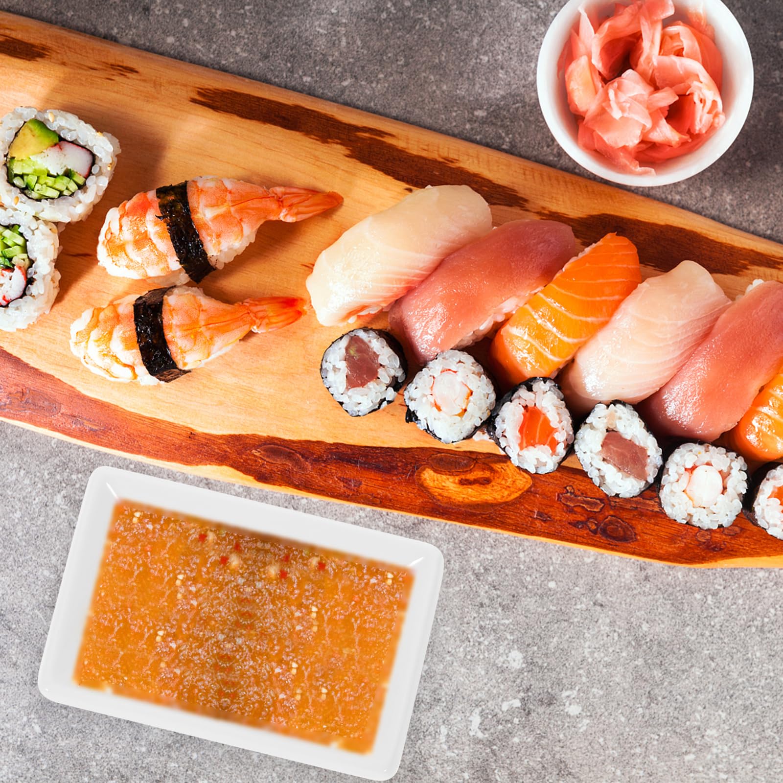6-Piece Ceramic Soy Sauce Dishes Set - Small Rectangle Appetizer Plates & Dipping Bowls for Sushi, Dumplings, and Asian Cuisine - Perfect for Home Kitchen, Restaurants, and Party Serving