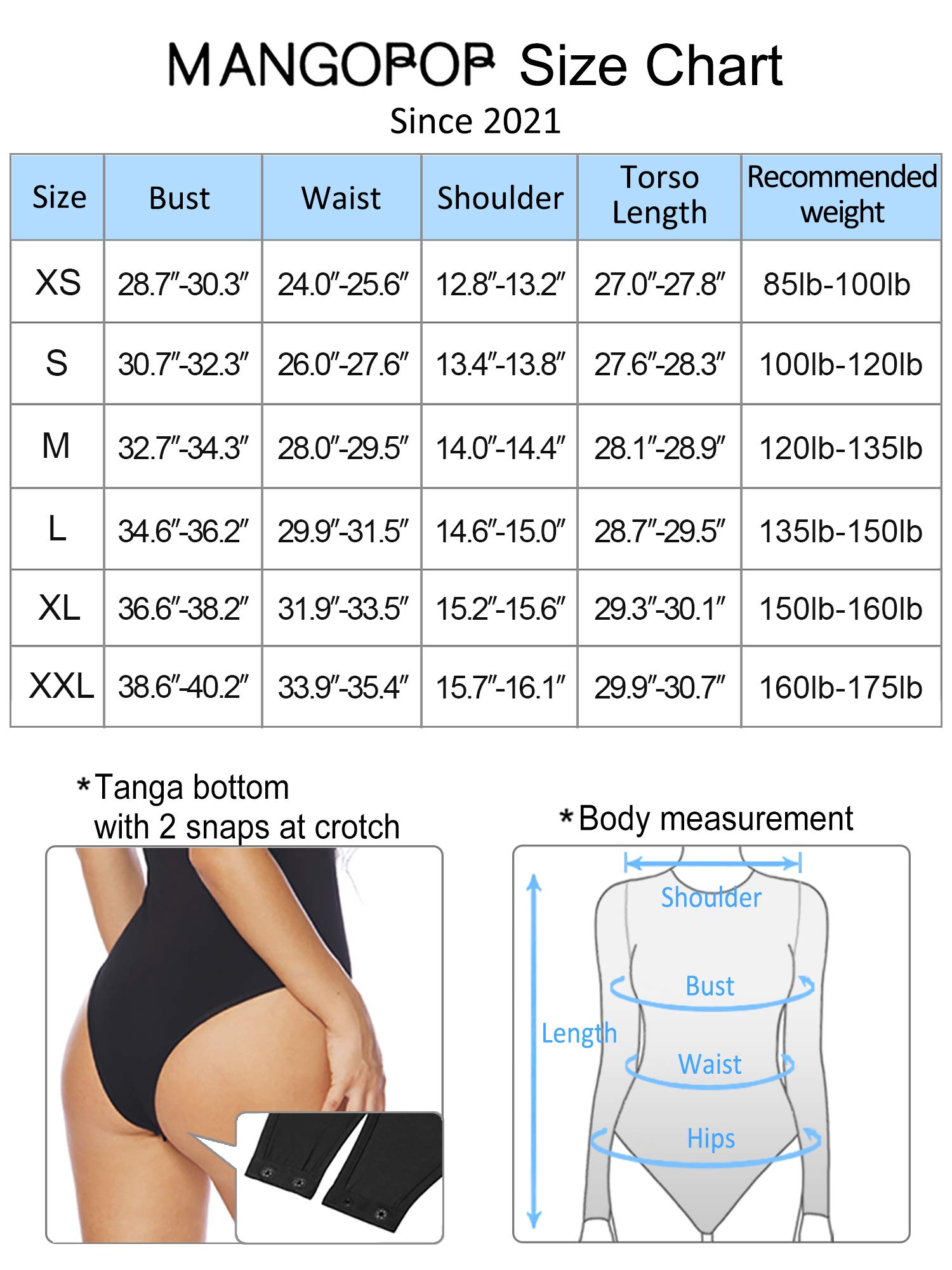 MANGOPOP Women's Long Sleeve V-Neck Collared Bodysuit - Stretchy Work Tops & Going Out Shirts for Office, Date Night & Casual Wear