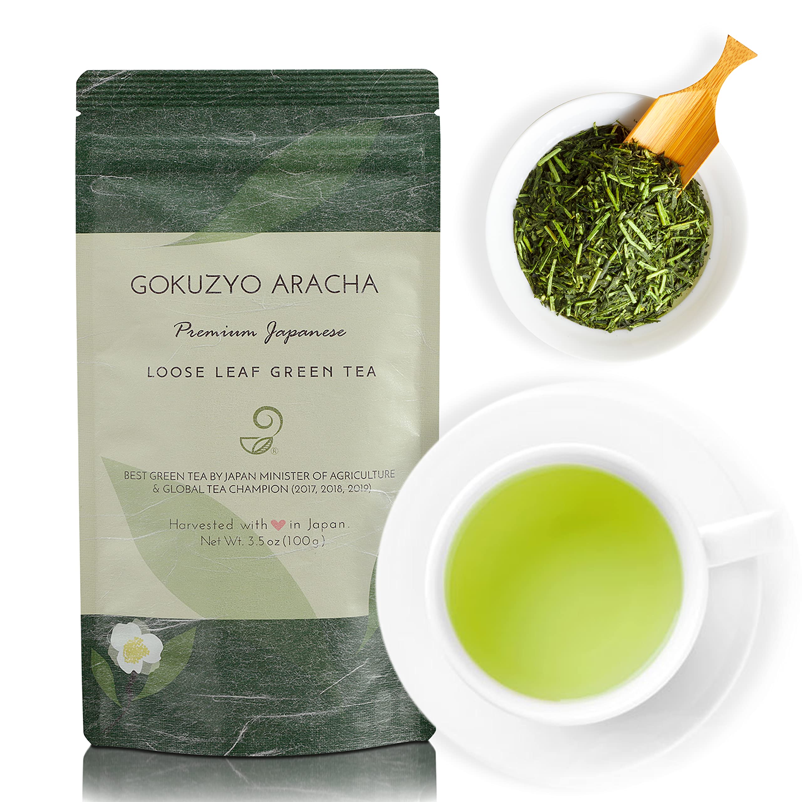 Premium Japanese Green Tea Set - Issaku & Gokuzyo Aracha Teas with Tokoname Kyusu Teapot | 3-Piece Authentic Japanese Tea Collection | Perfect for Tea Ceremonies, Gifts & Daily Relaxation