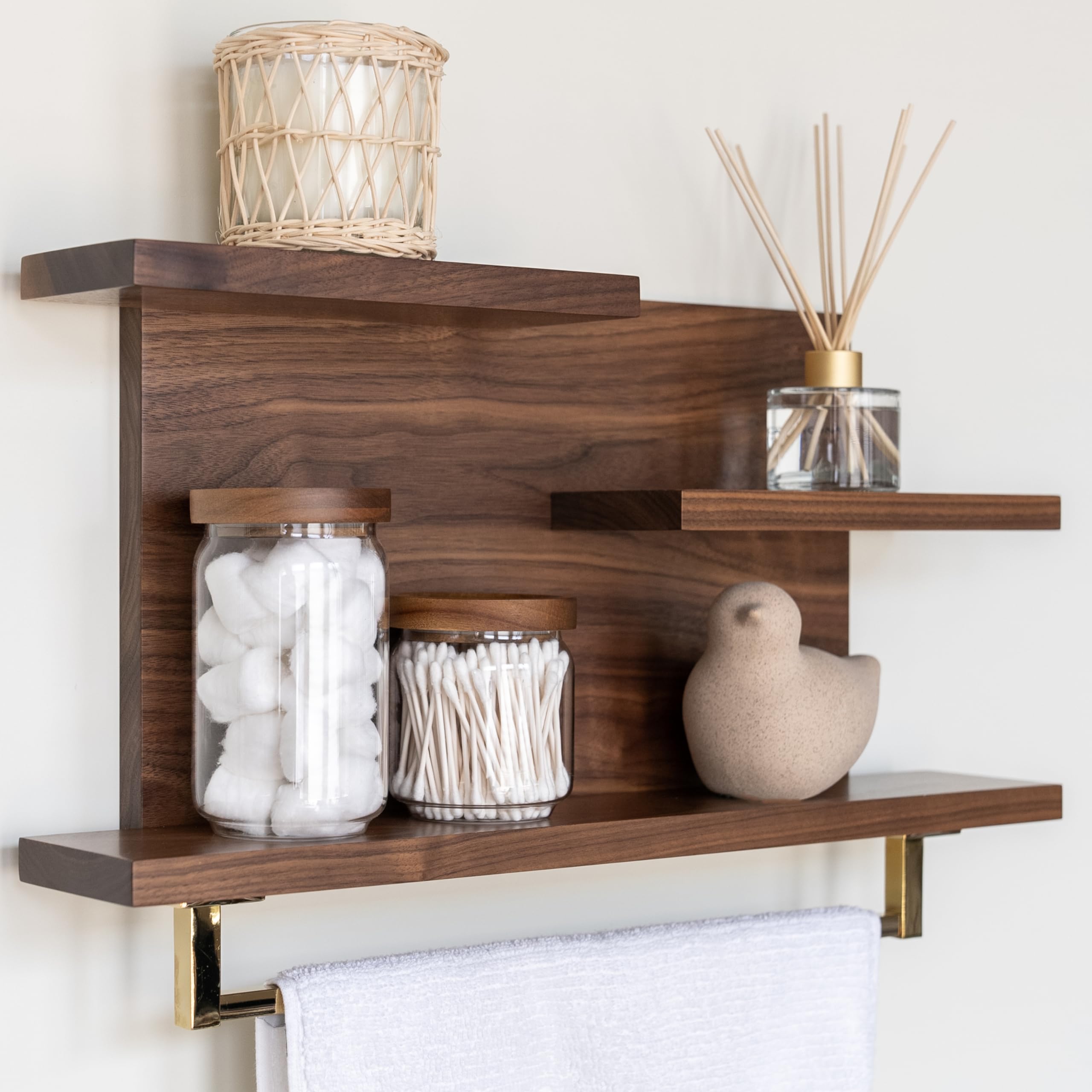 Straga Rustic Wall Mounted Bathroom Shelves - 23