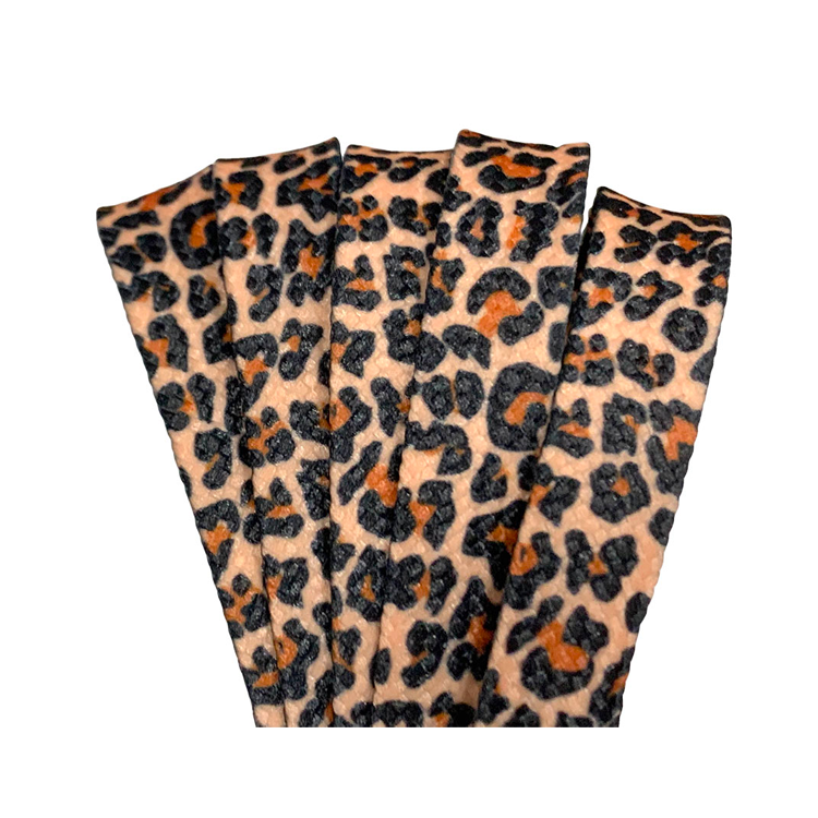 Premium Leopard Print Waxed Shoelaces - Durable & Stylish for Boots, Sneakers & Dress Shoes - Perfect for Outdoor, Work & Fashion Use