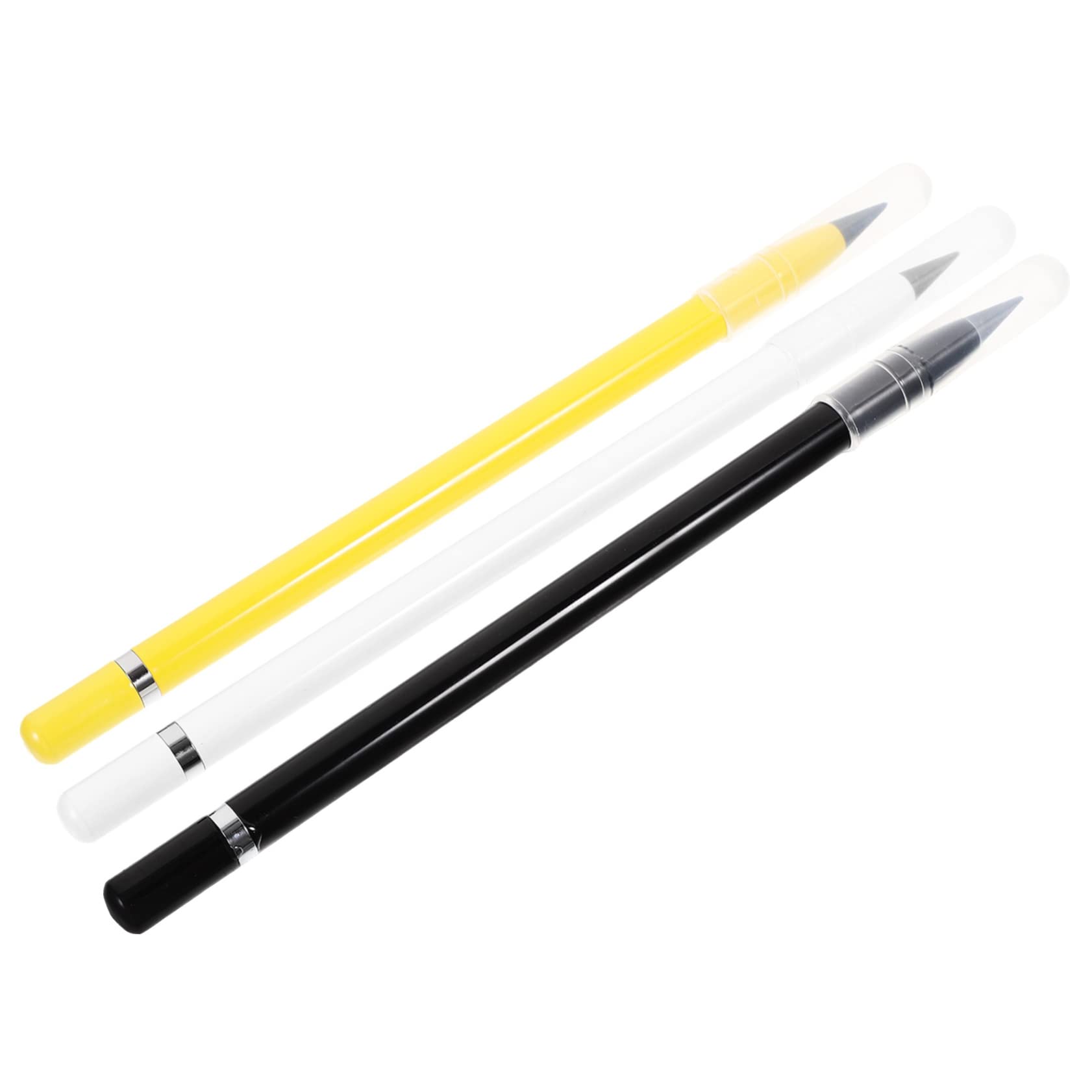 12 Pack Inkless Metal Pencils with Replaceable Tips - Reusable & Erasable Alloy Plastic Writing Tool for Office, School, Sketching & Note Taking