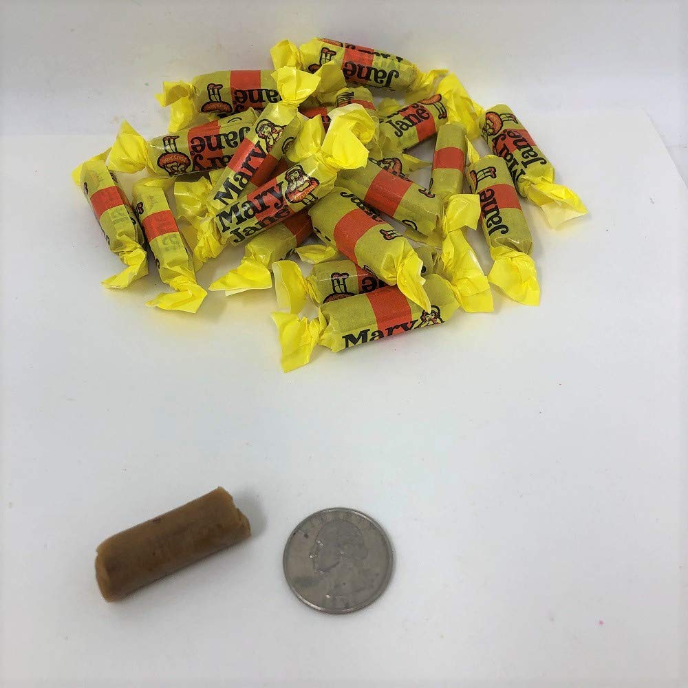 Mary Jane Taffy Candy - 2 Pounds Bulk Wrapped Candies | Old-Fashioned Peanut Butter Molasses Treats | Perfect for Halloween, Party Favors & Gift Baskets