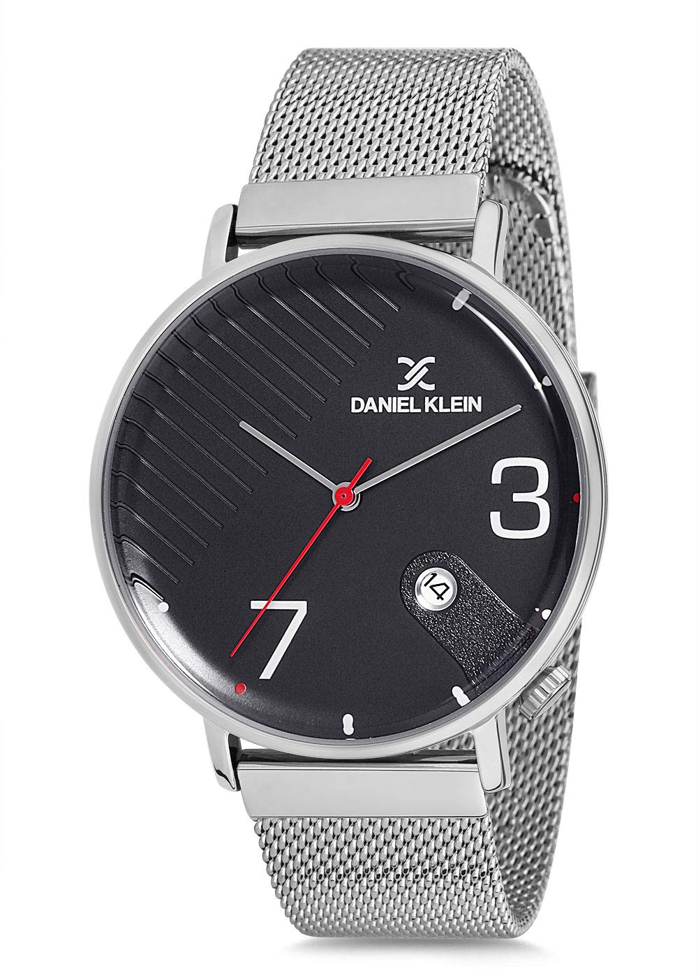 Daniel Klein Men's Watch DK12147 - 42mm Analog Quartz Wristwatch with Milanese Mesh Band for Business & Casual Wear