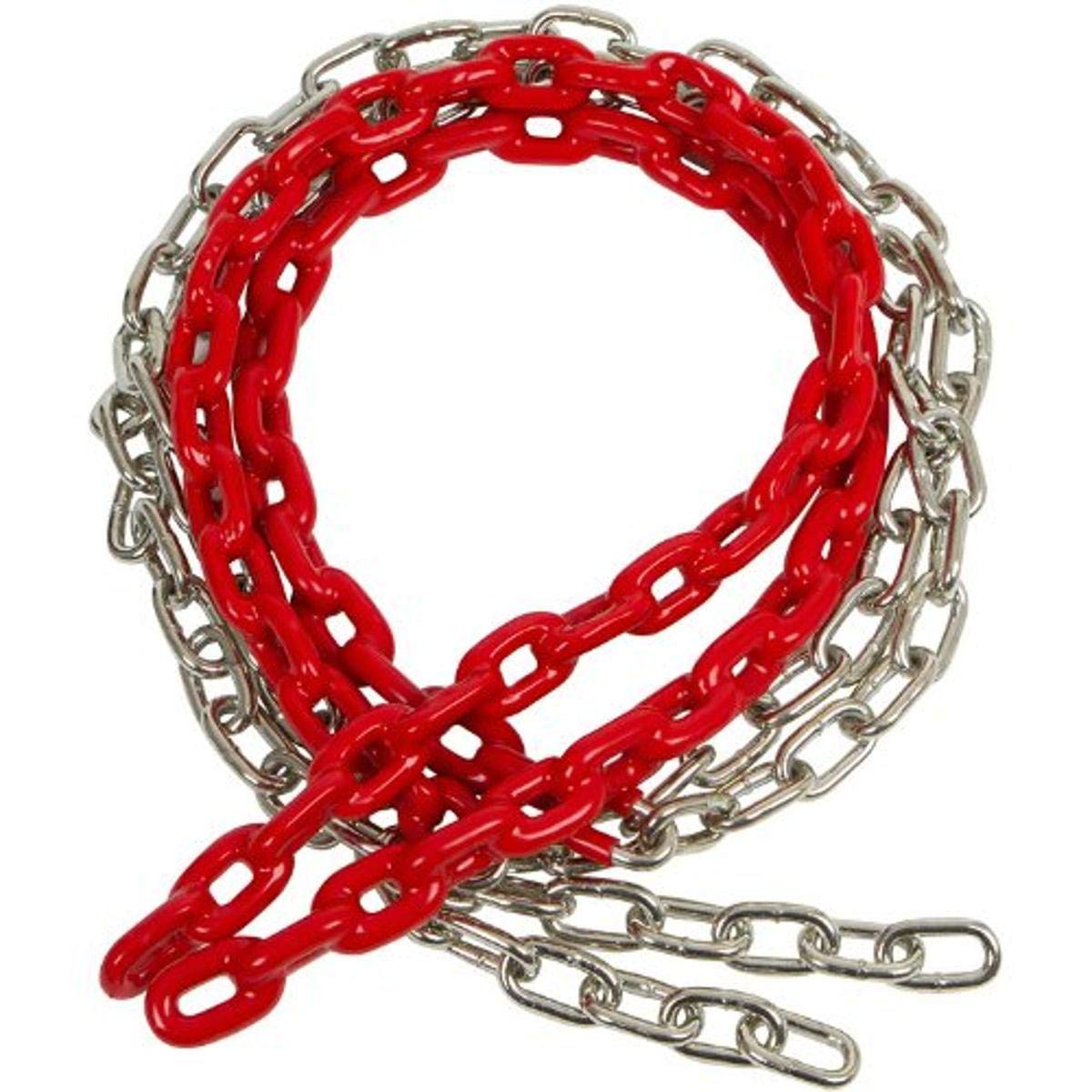 Premium Red Coated Swing Chain for Kids - 5.5ft Safe Playground Equipment with SSS Logo Sticker | Durable Outdoor Swing Set Accessories for Backyard, Park & School Play Areas