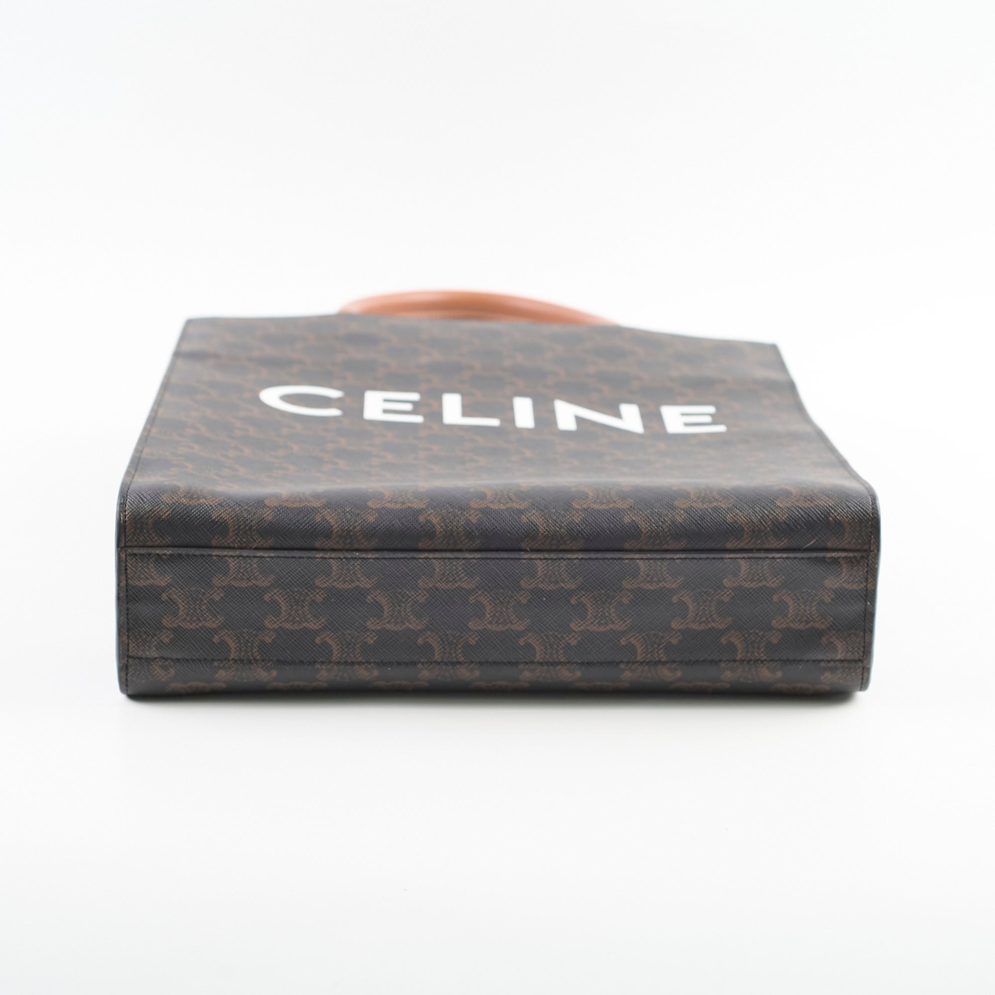 Celine Vertical Cabas Canvas Tote Bag in Brown - Stylish & Spacious Handbag for Work, Travel & Everyday Use